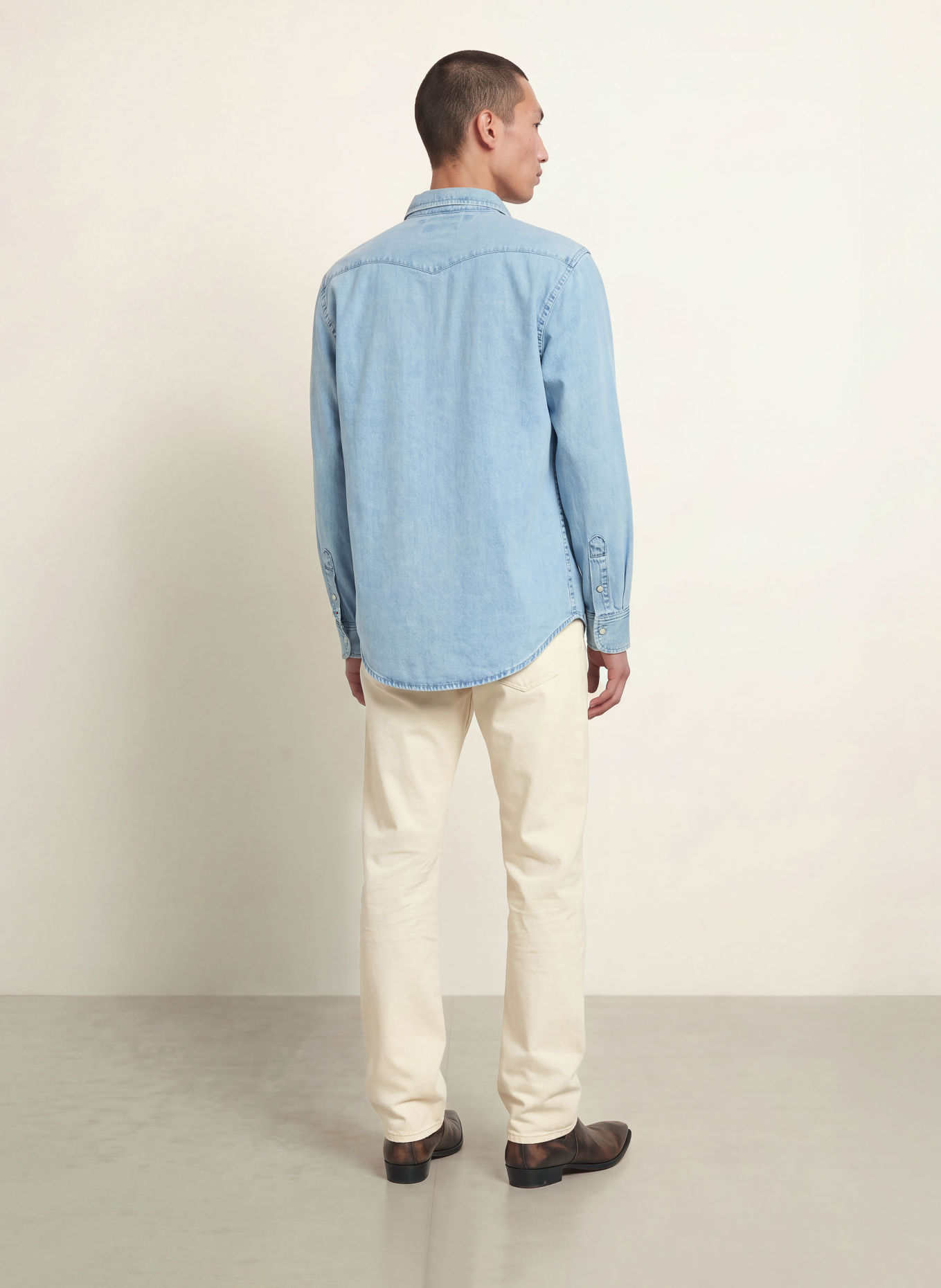 TOMMY HILFIGER Regular-Fit Denim Shirt: LIGHT BLUE