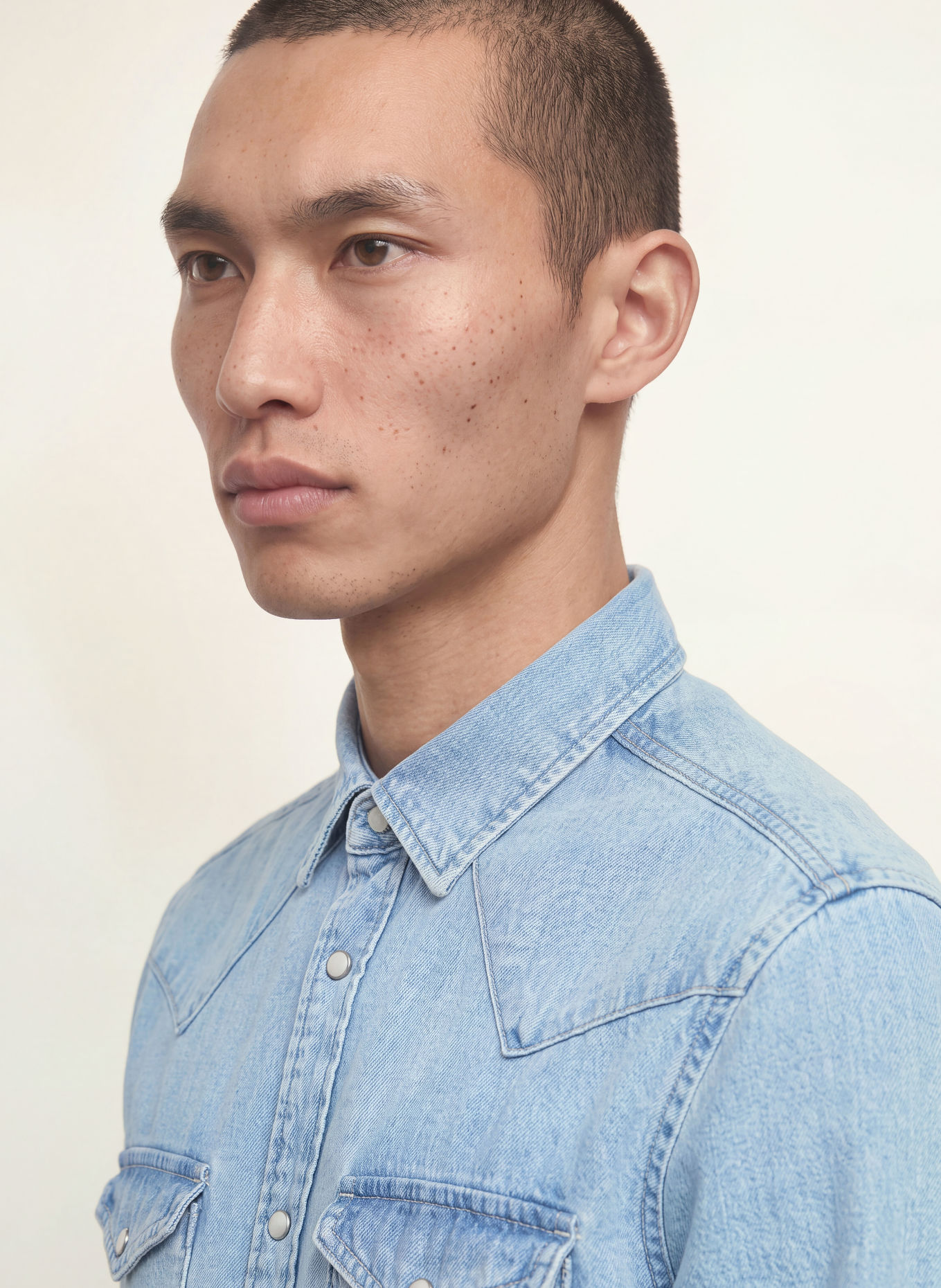 TOMMY HILFIGER Regular-Fit Denim Shirt: LIGHT BLUE