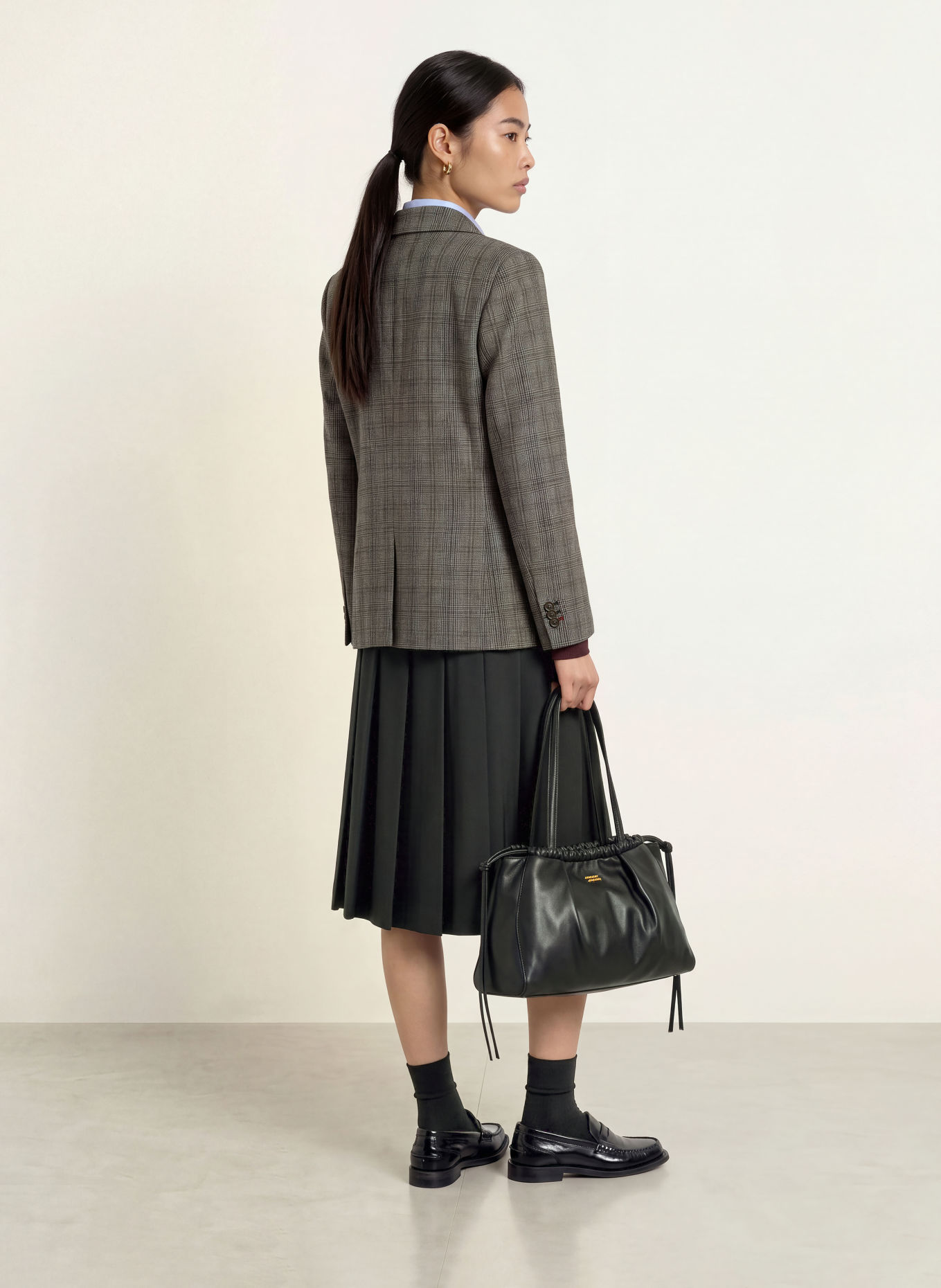 TOMMY HILFIGER Blazer: DARK GRAY / LIGHT GRAY / DARK RED