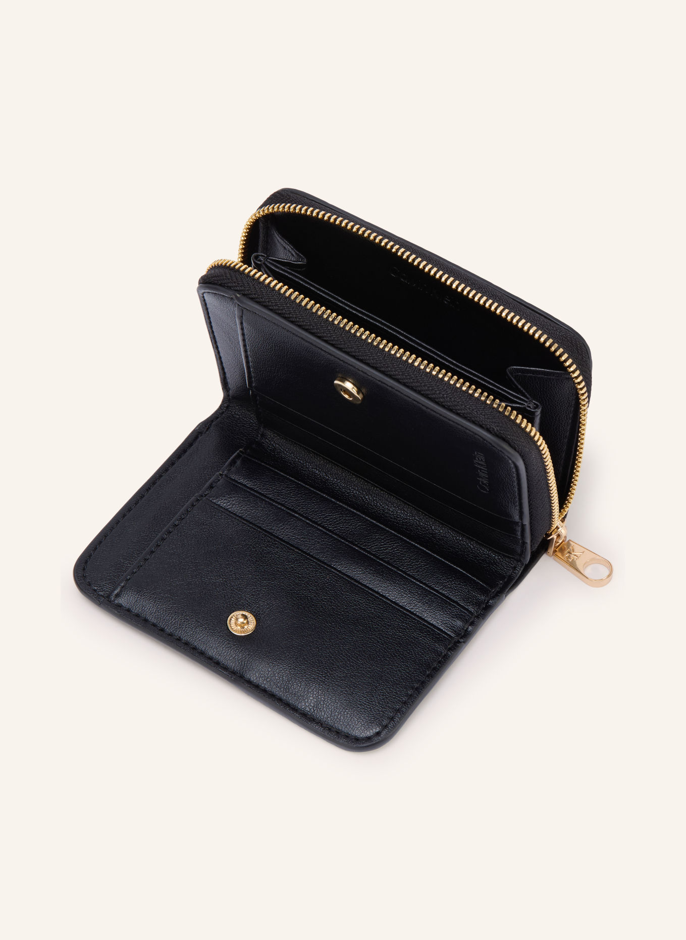 Calvin Klein Wallet: BLACK / GOLD