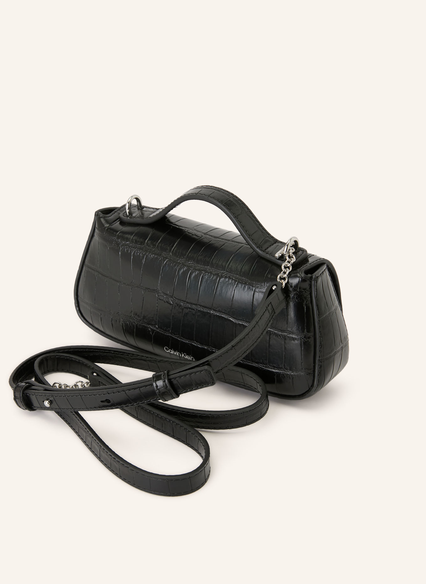 Calvin Klein Handtasche: SCHWARZ / SILBER