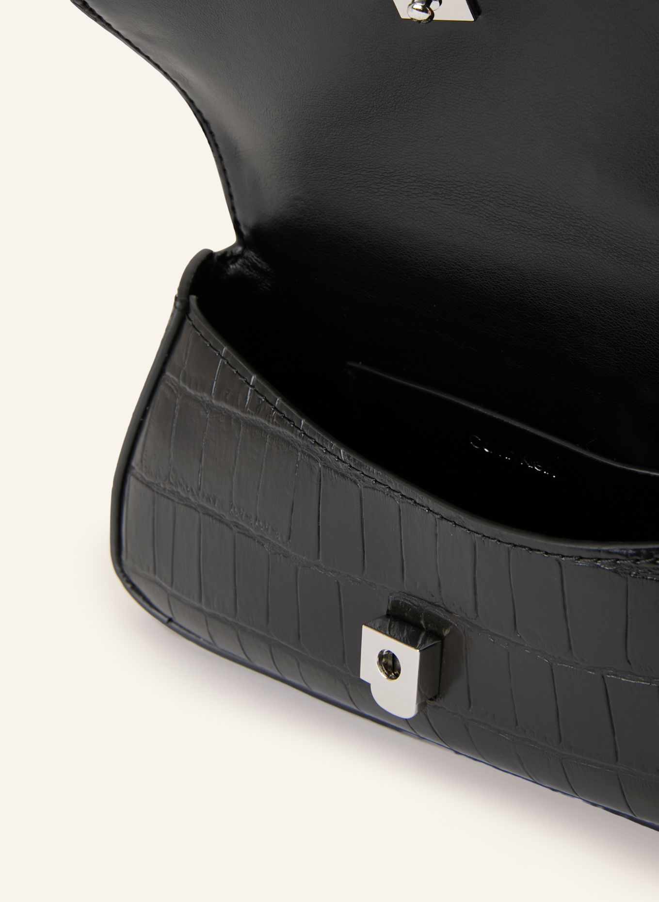 Calvin Klein Handtasche: SCHWARZ / SILBER
