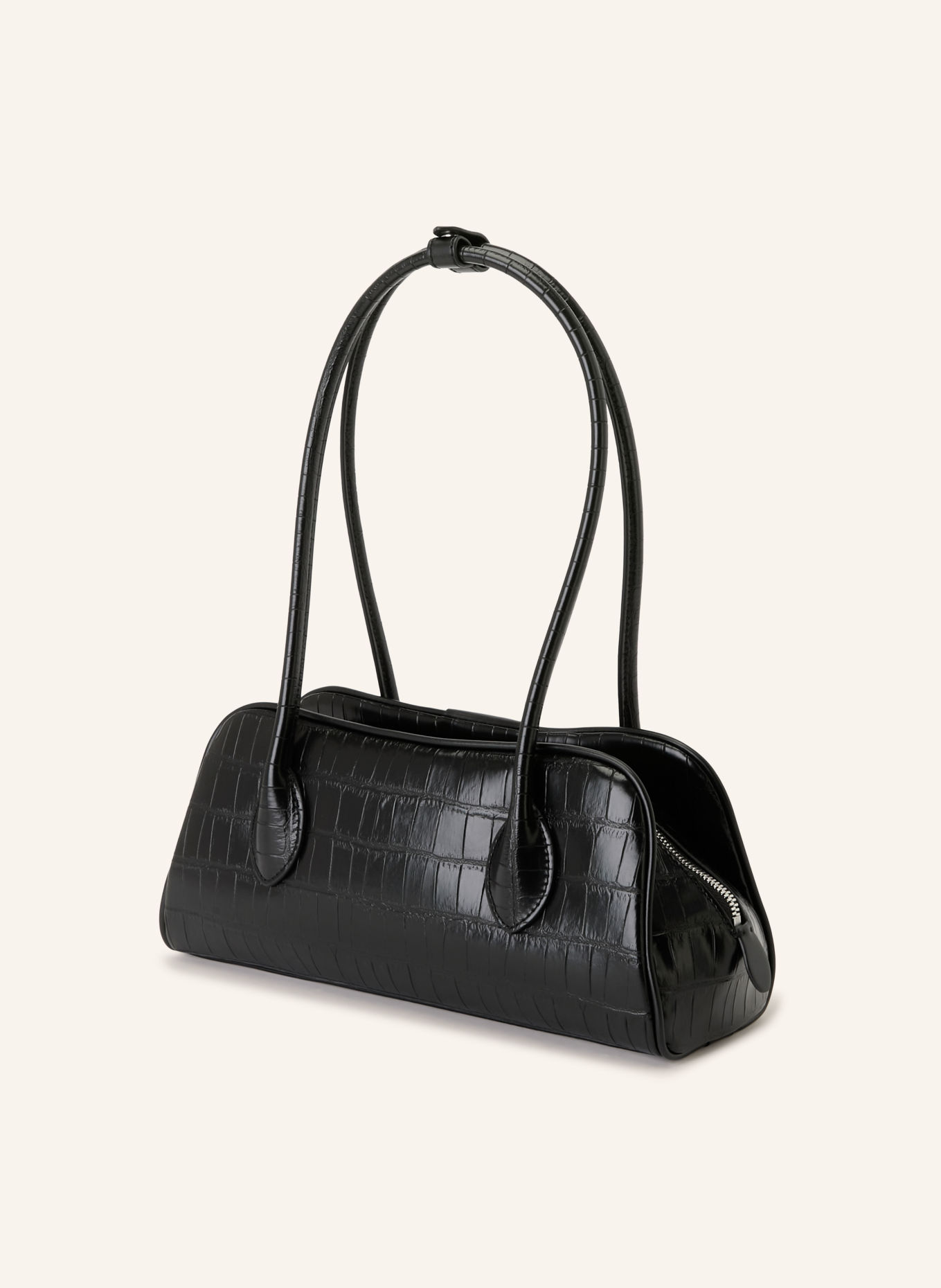 Calvin Klein Schultertasche: SCHWARZ / SILBER