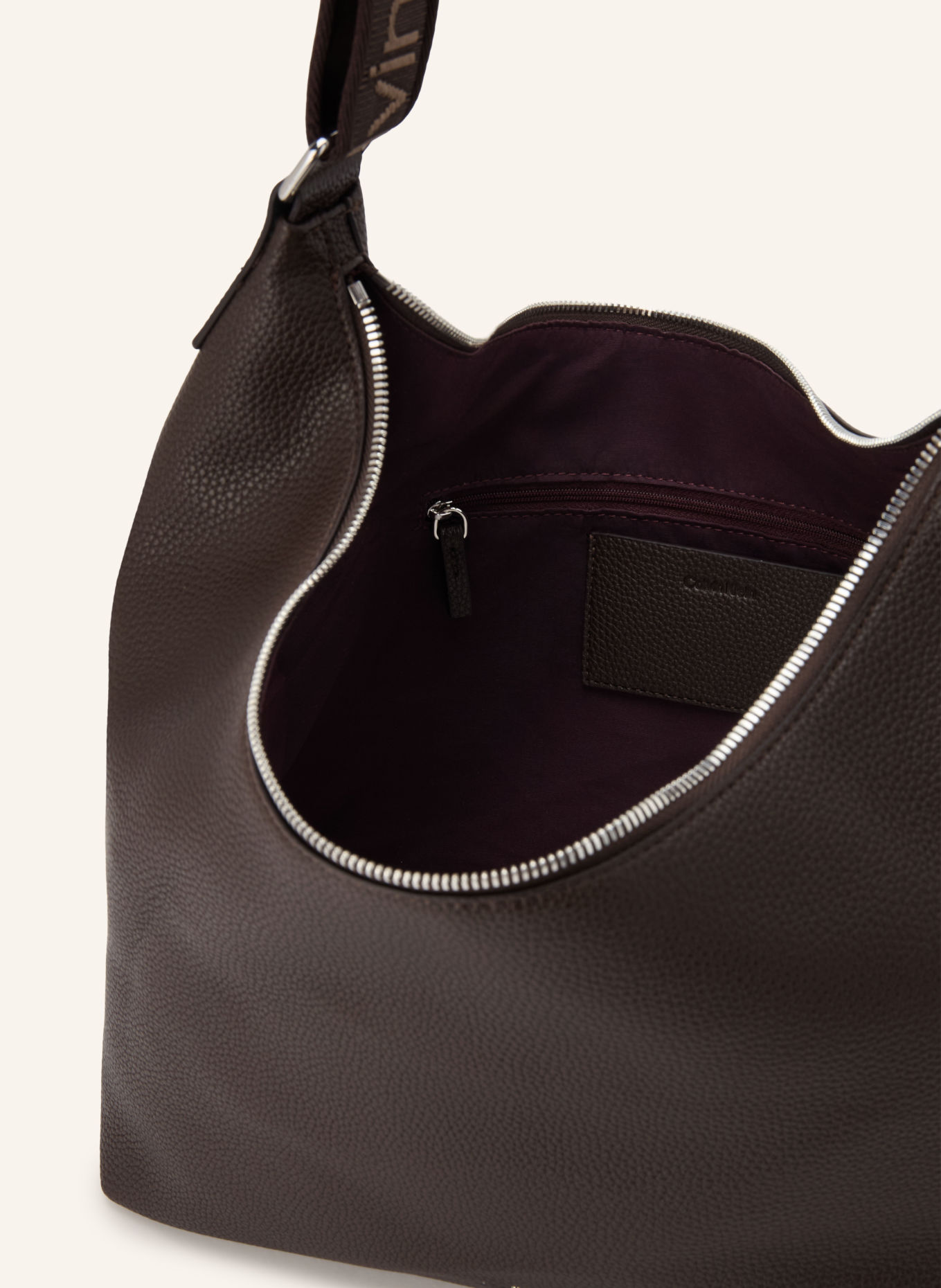 Calvin Klein Buideltas: MARRON FONCÉ / ZILVER