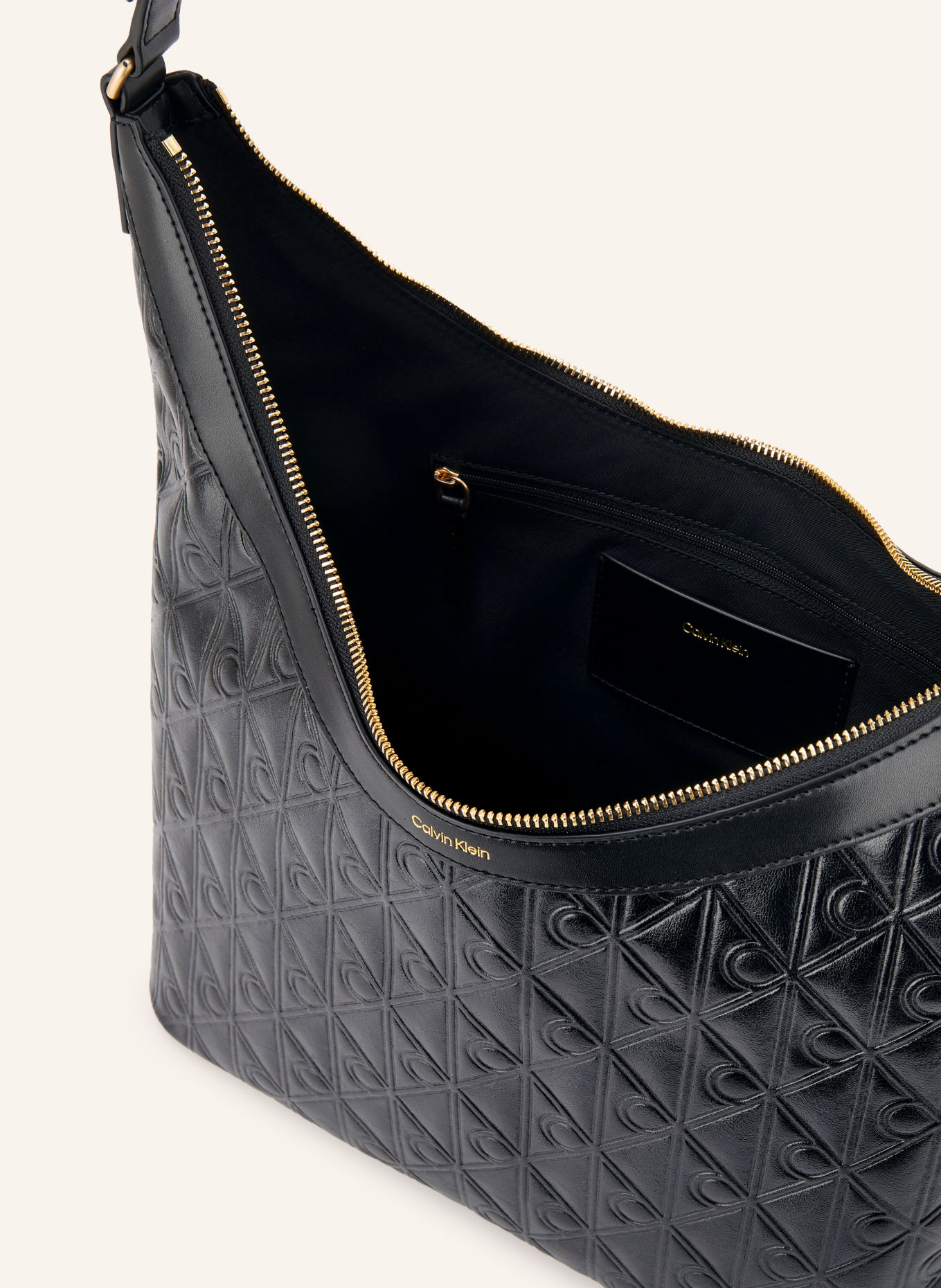 Calvin Klein Schultertasche: SCHWARZ / GOLD