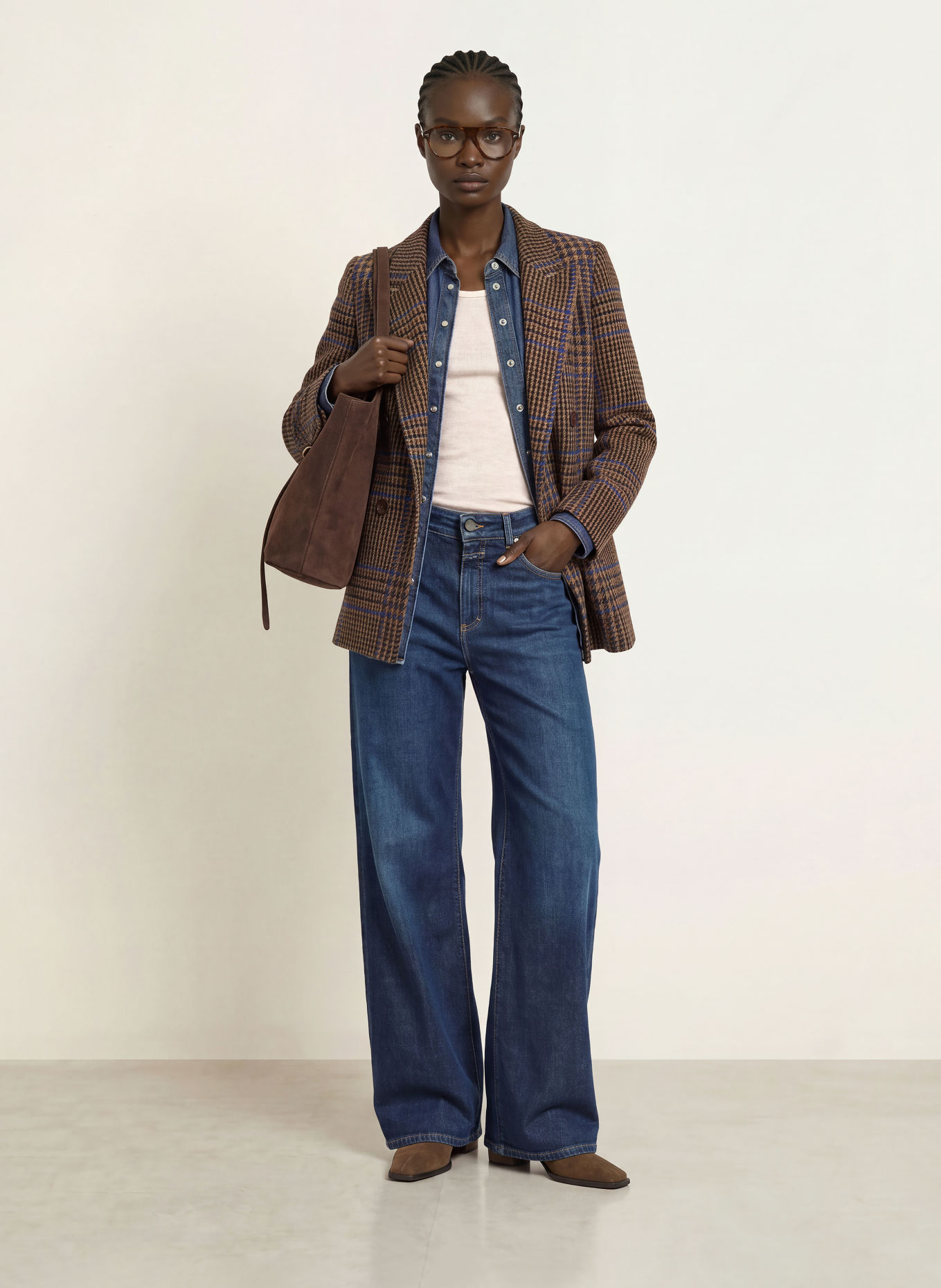 CLOSED Flared Jeans JANNA: DBL DARK BLUE