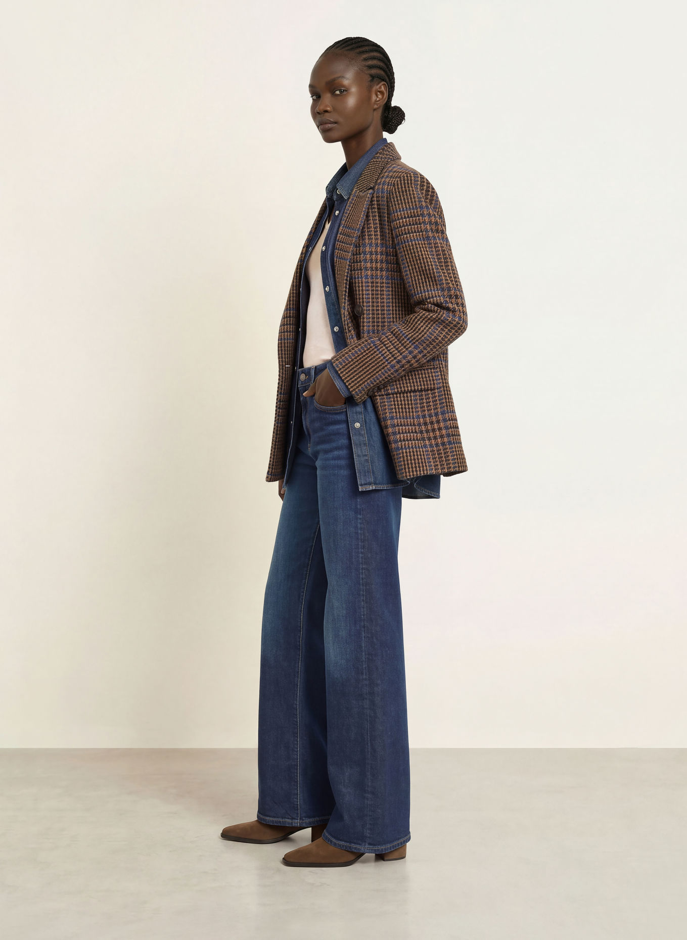CLOSED Flared Jeans JANNA: DBL DARK BLUE