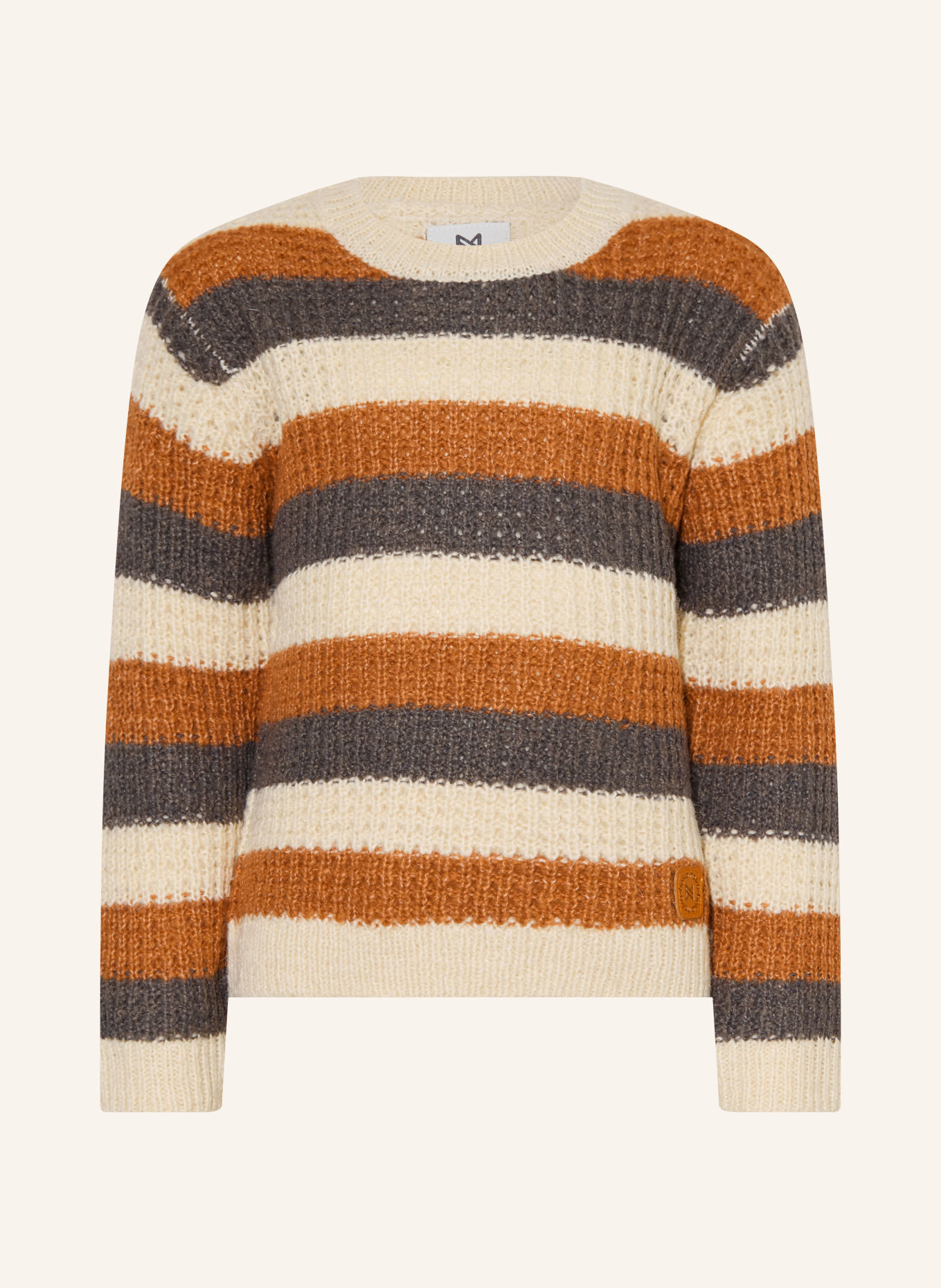 Koko Noko Sweater: DARK ORANGE / CREAM / DARK GRAY