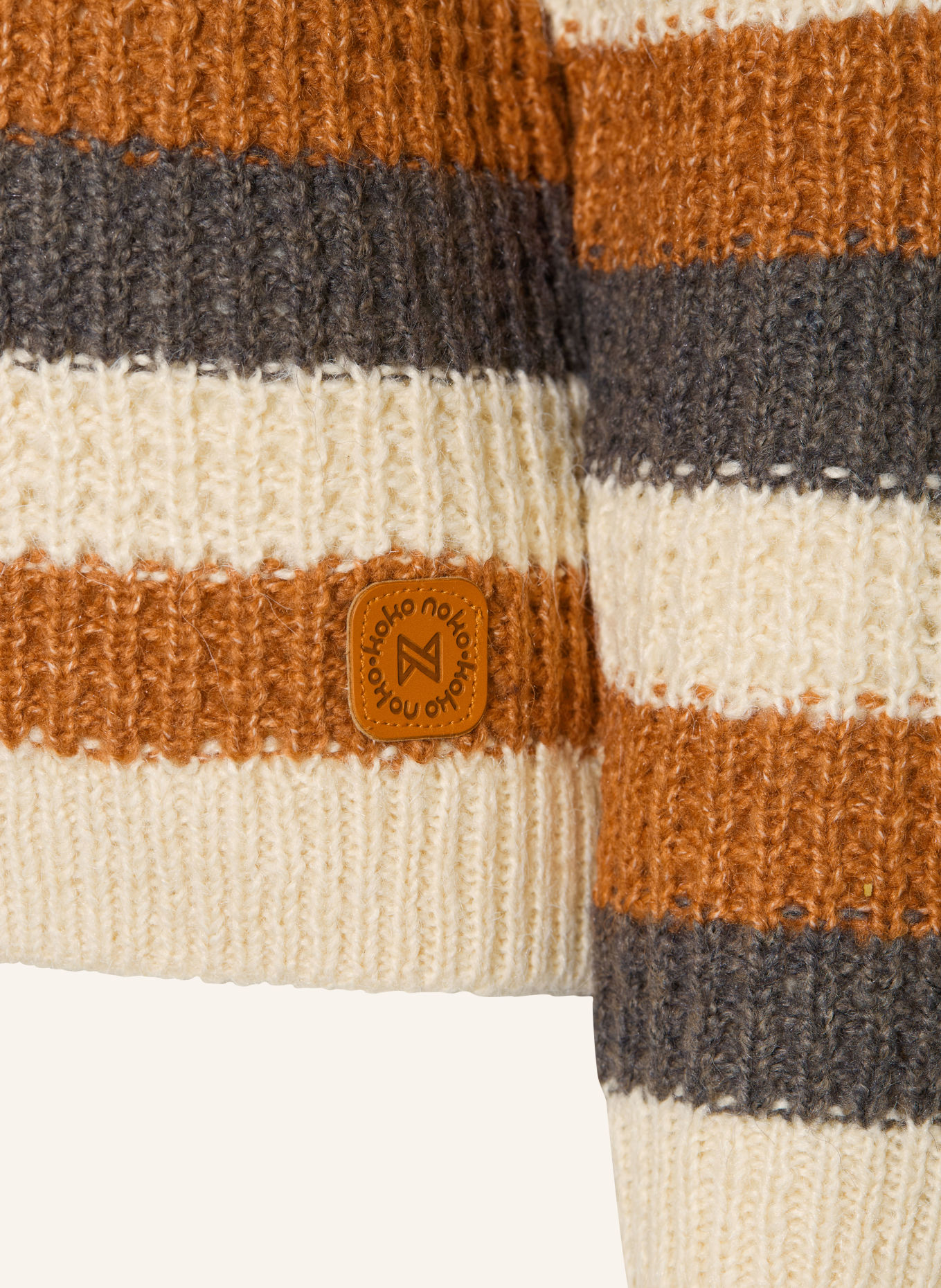 Koko Noko Sweater: DARK ORANGE / CREAM / DARK GRAY