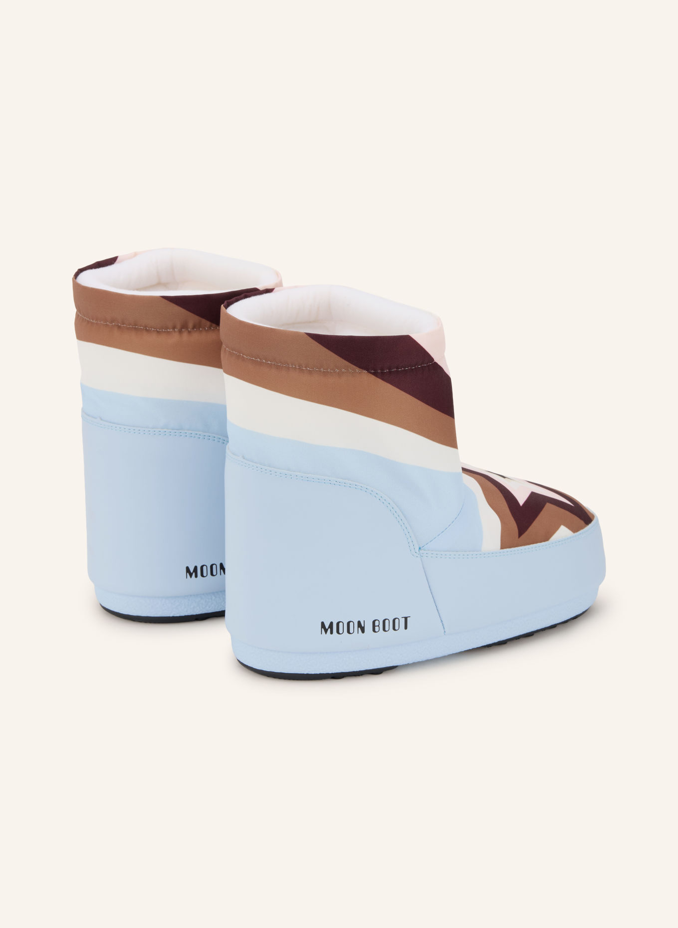 MOON BOOT Moon boots COMET: BLEU CLAIR / MARRON FONCÉ / ROSÉ
