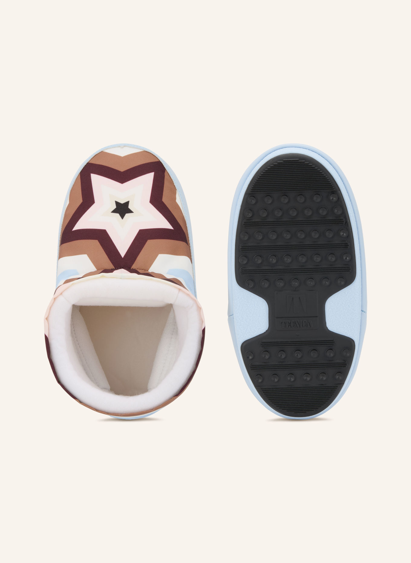 MOON BOOT Moon boots COMET: BLEU CLAIR / MARRON FONCÉ / ROSÉ