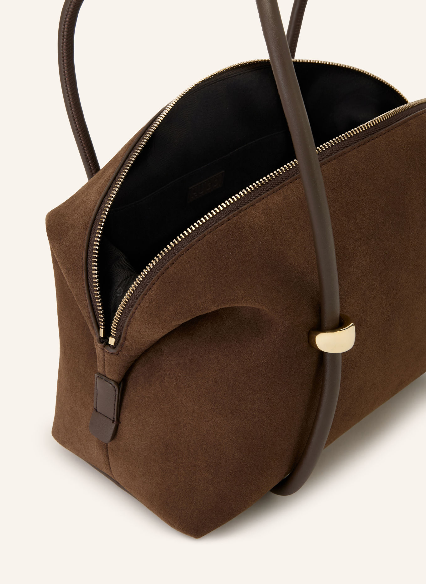 HUGO Schultertasche BRIONY: DUNKELBRAUN / GOLD