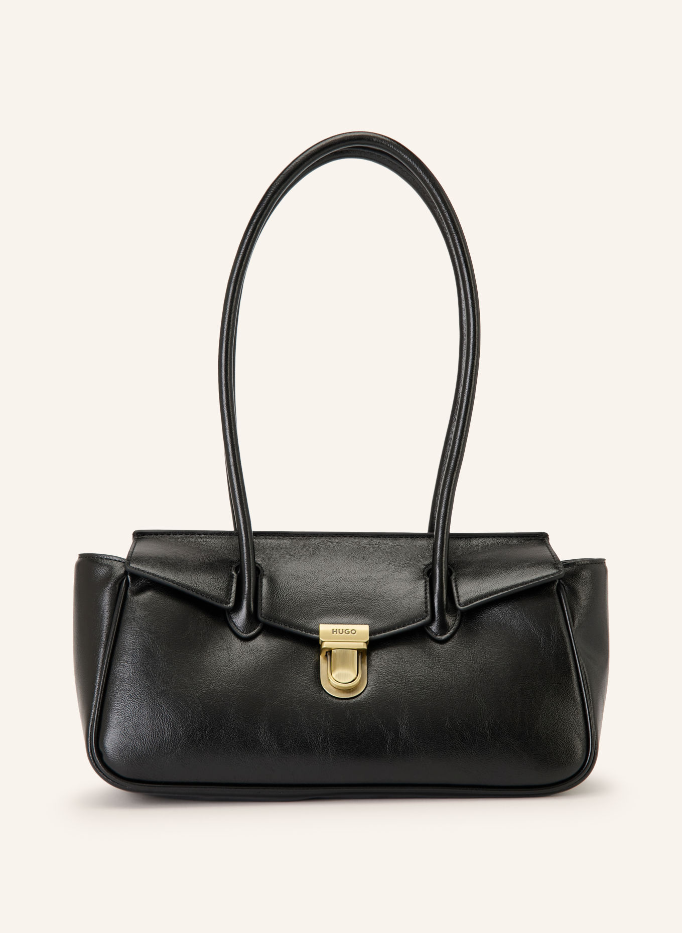 HUGO Schultertasche QUINLEY: SCHWARZ / GOLD