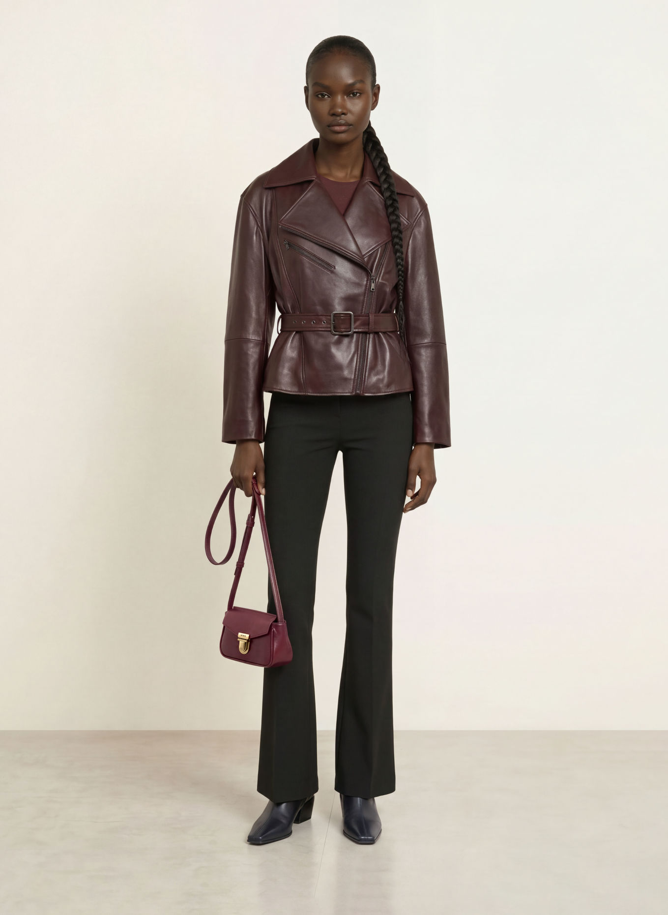 HUGO QUINLEY Crossbody Bag: DARK RED