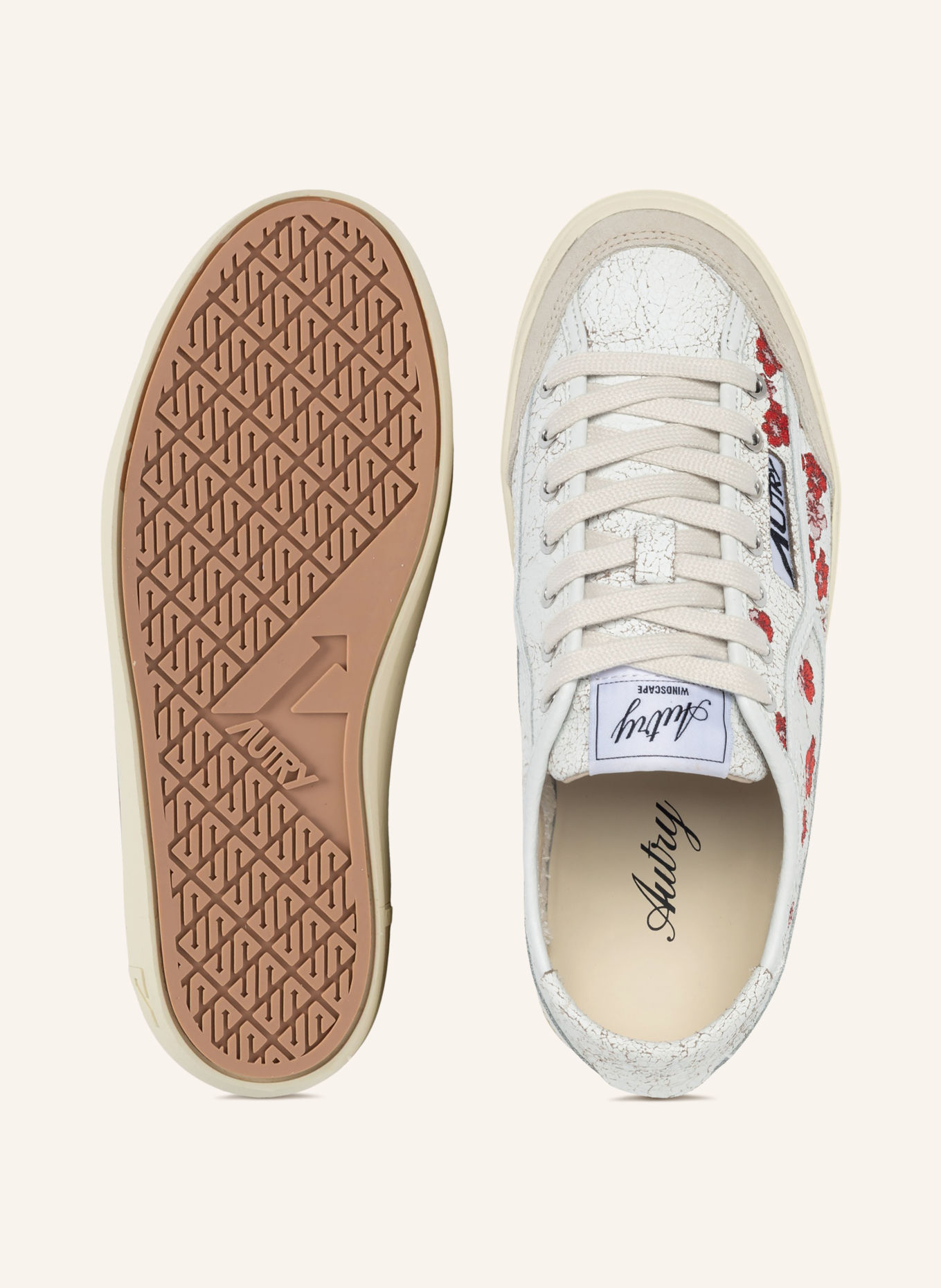 AUTRY Sneaker WINDSCAPE LOW JW: WEISS / BEIGE / ROT