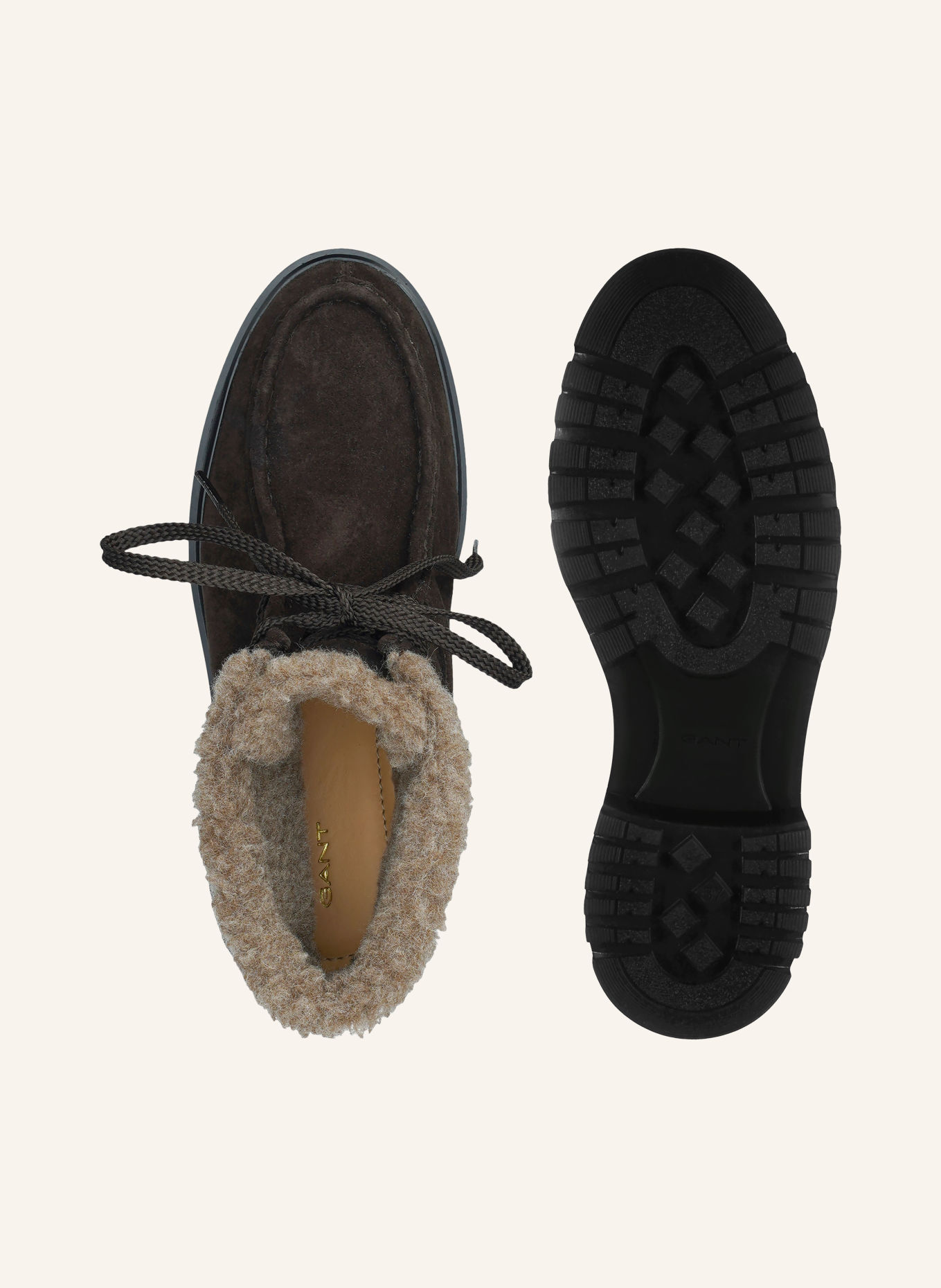 Gant ALIGREY Lace-up boots: DARK BROWN / TAUPE