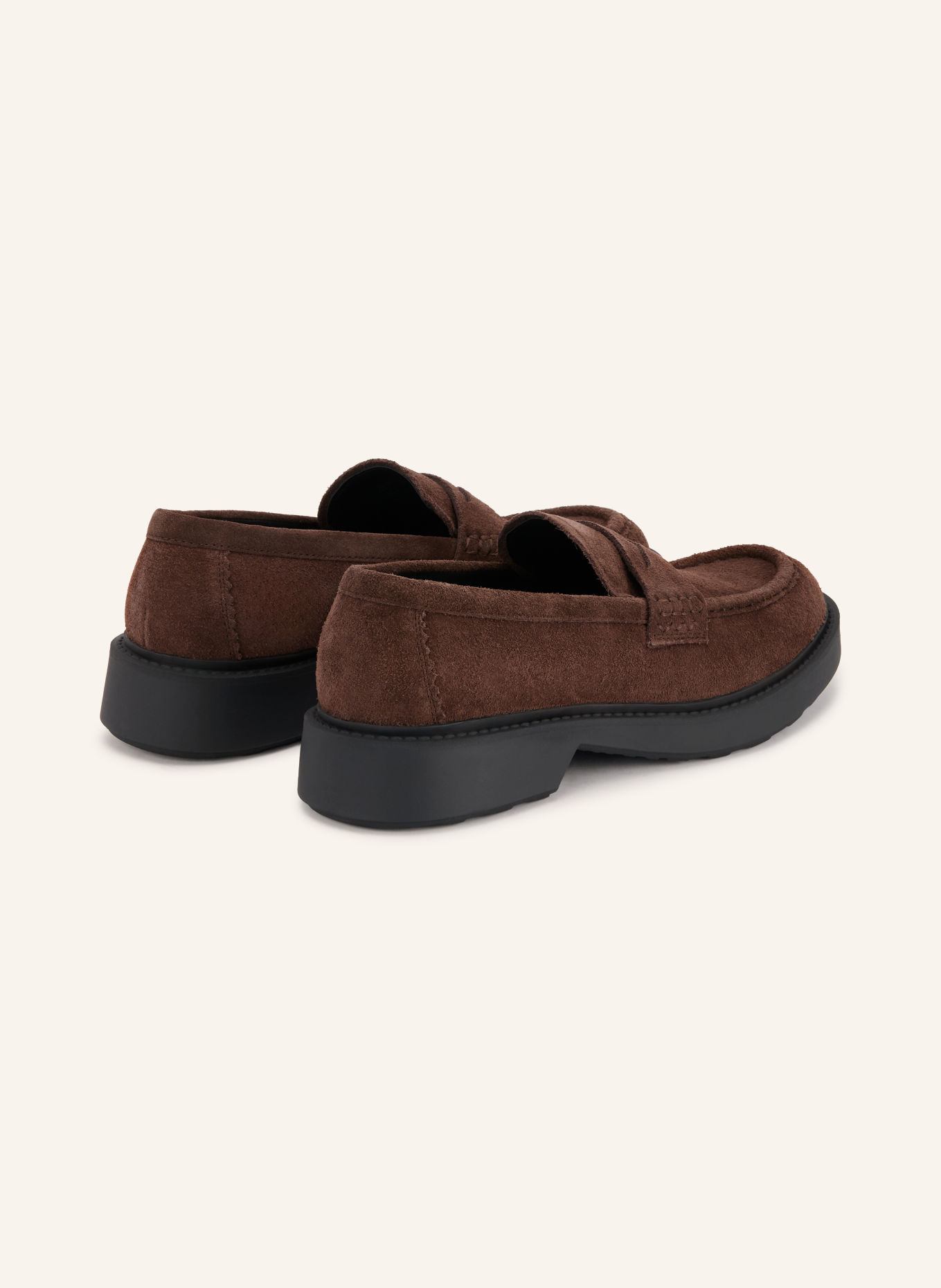 HUGO Penny loafers ANGEY: CIEMNOBRĄZOWY / ZŁOTY