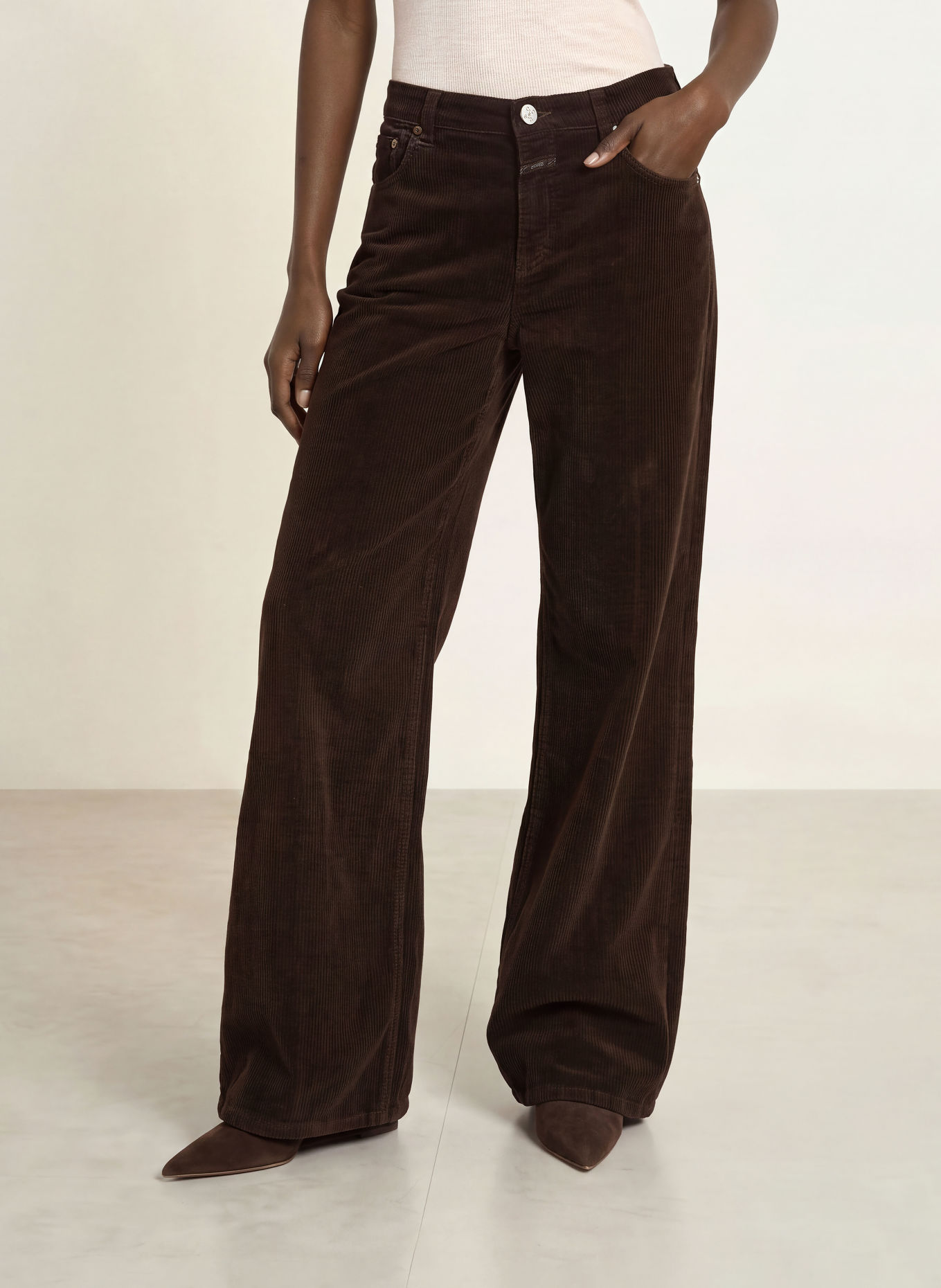 CLOSED Cordbroek GILLAN: MARRON FONCÉ