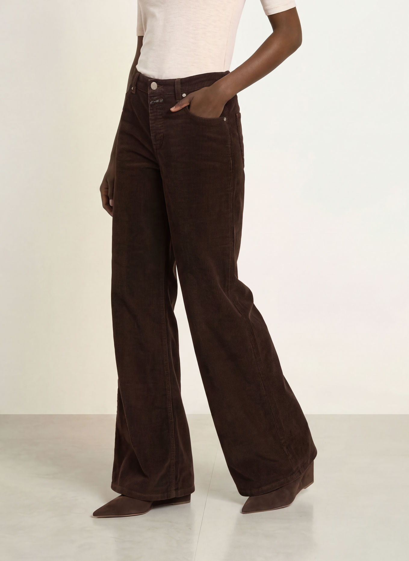 CLOSED Cordbroek GILLAN: MARRON FONCÉ