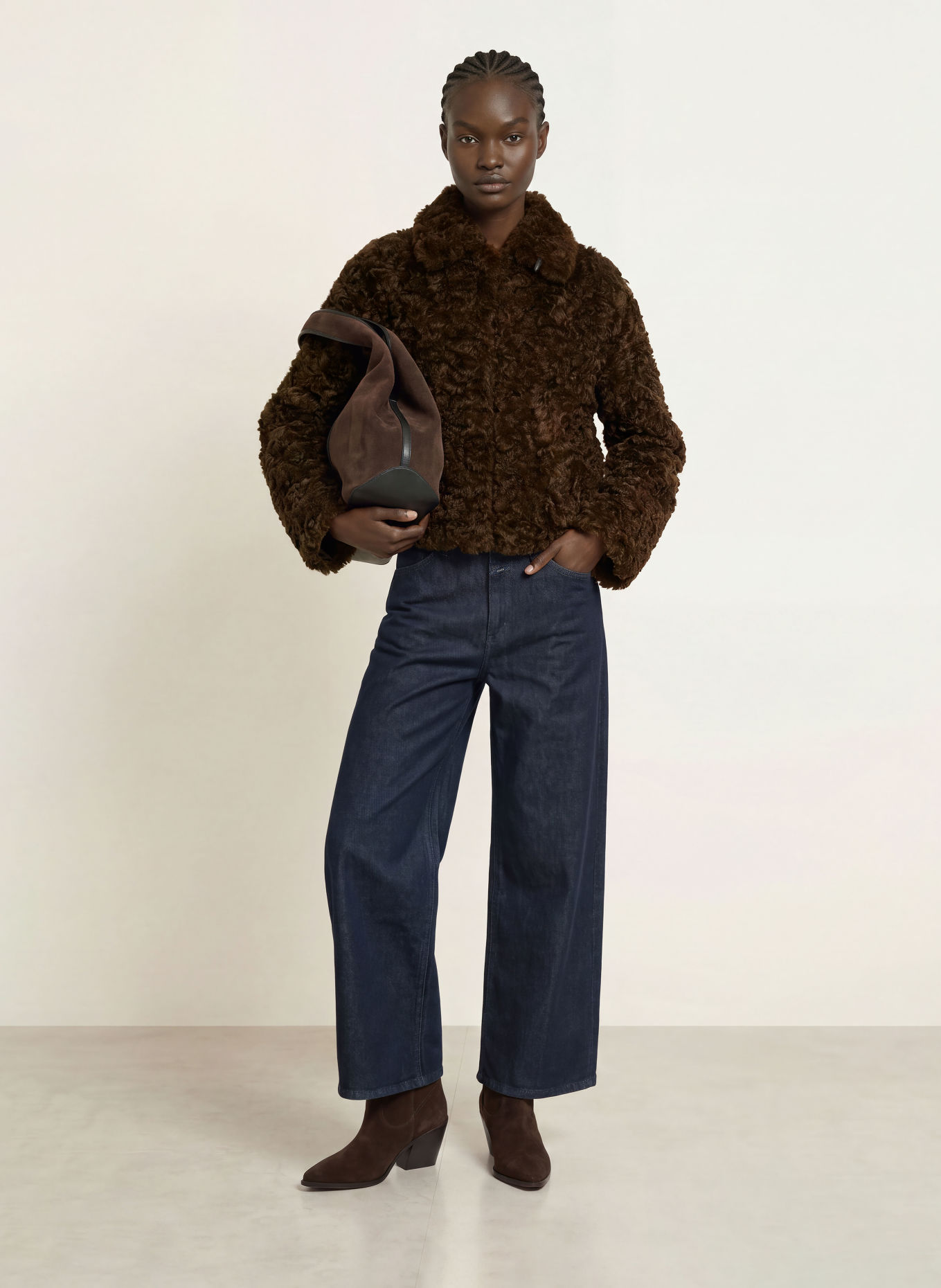 CLOSED Plush Jacket: BROWN