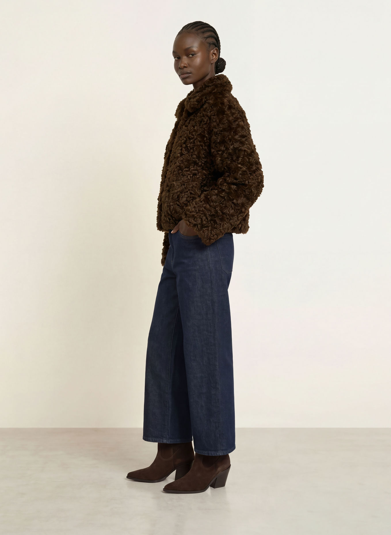 CLOSED Plush Jacket: BROWN