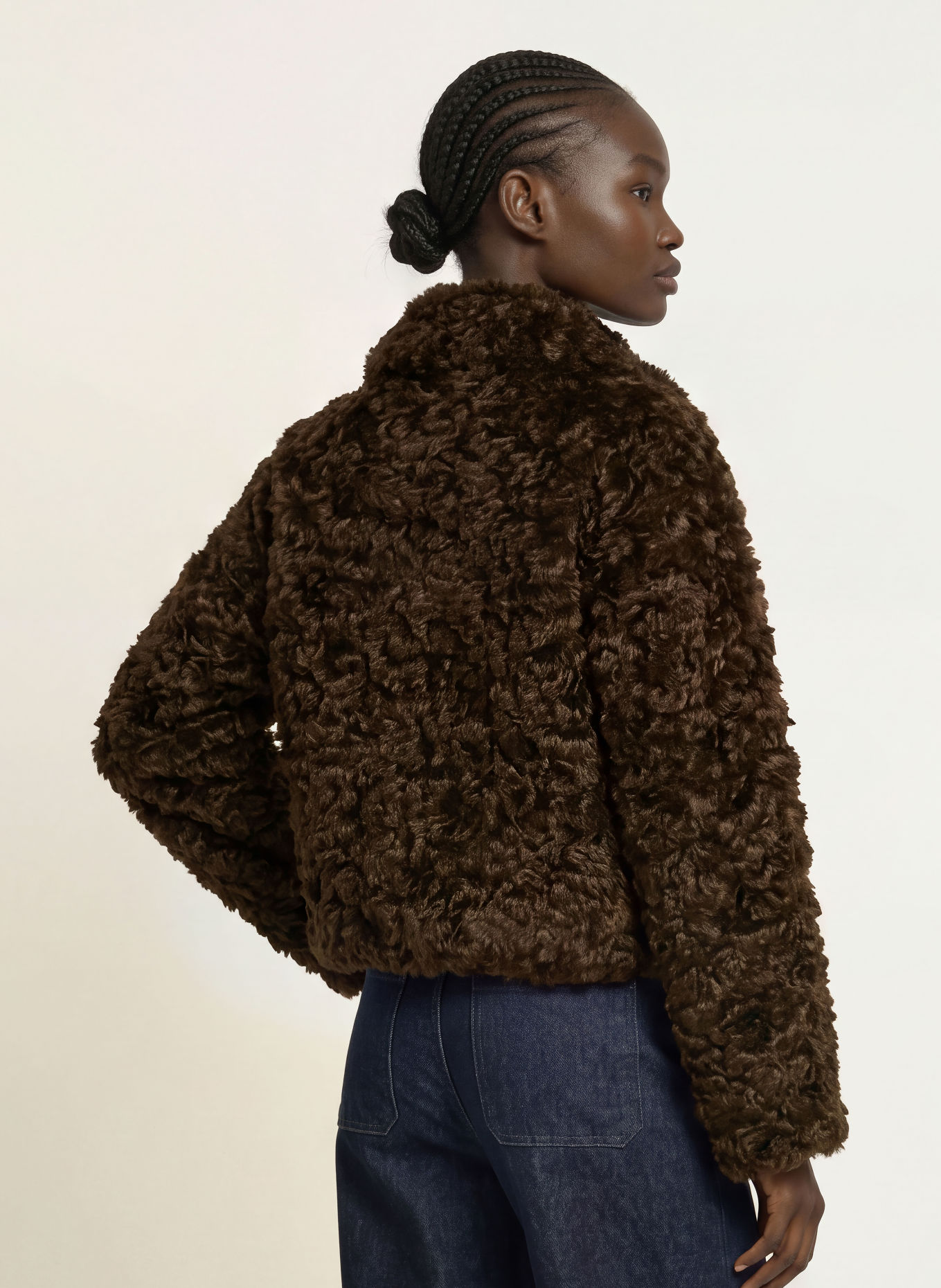 CLOSED Plush Jacket: BROWN