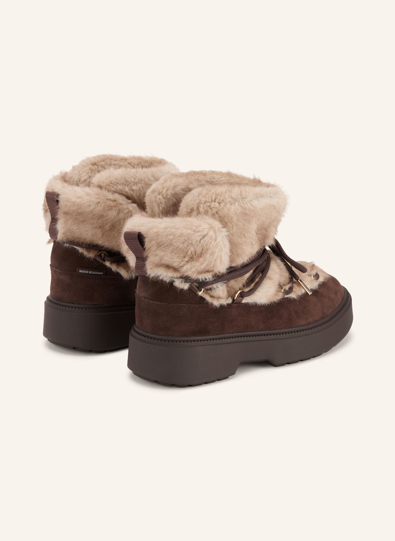 TOMMY HILFIGER Veterboots: MARRON FONCÉ / LICHTBRUIN
