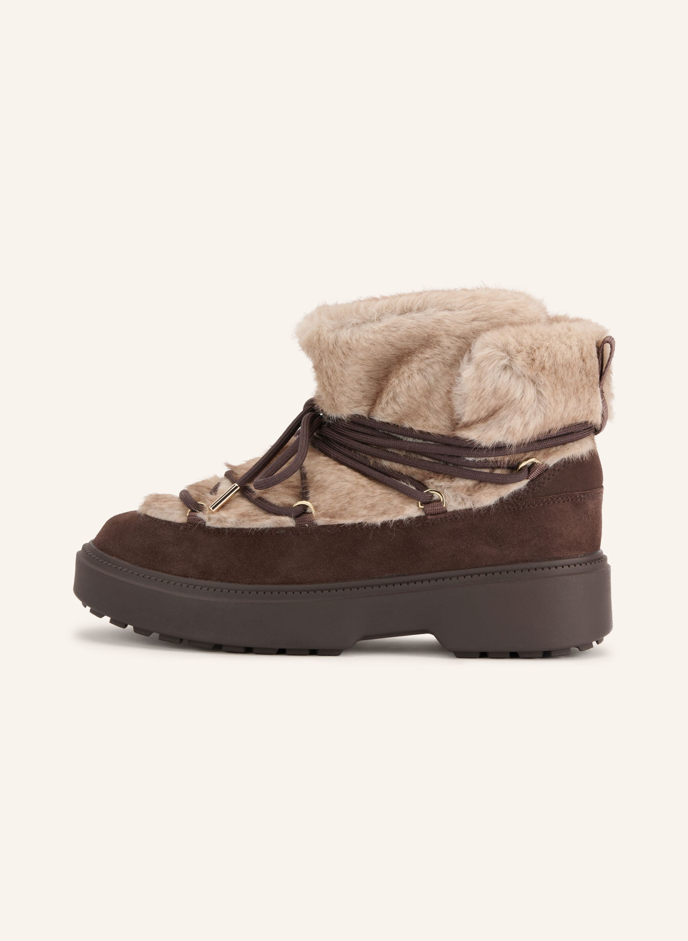 TOMMY HILFIGER Veterboots: MARRON FONCÉ / LICHTBRUIN