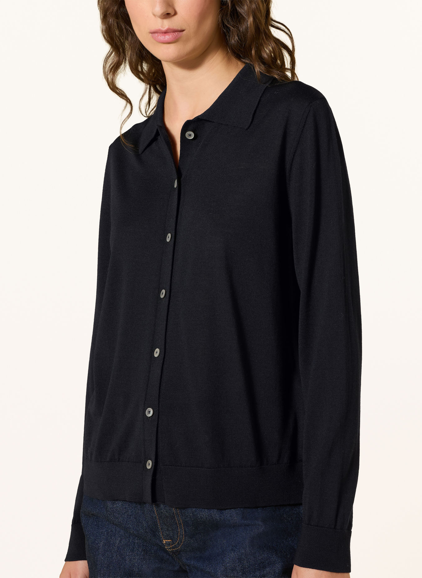 MAERZ MUENCHEN Cardigan: BLACK