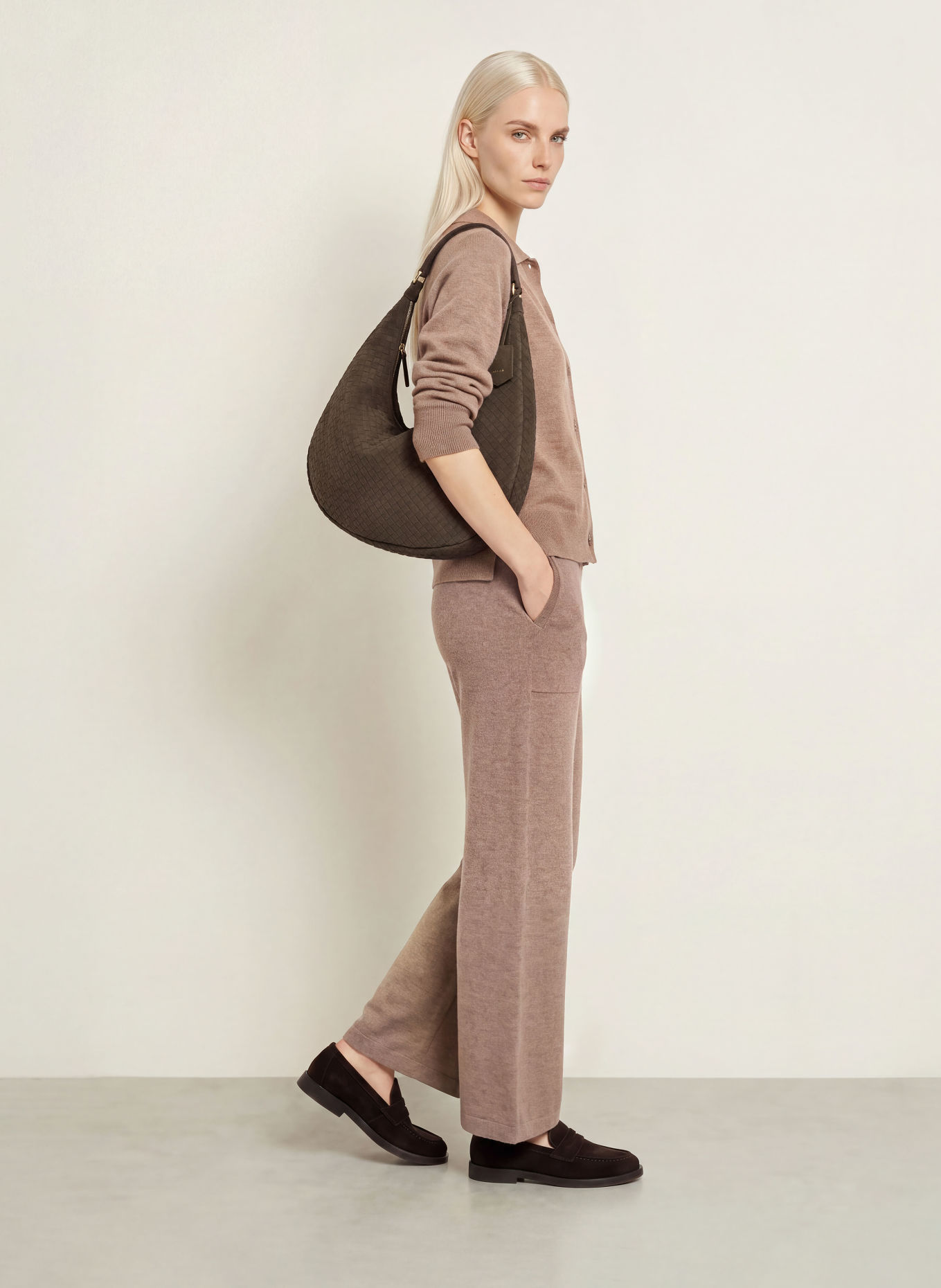 MAERZ MUENCHEN Knit Pants: TAUPE