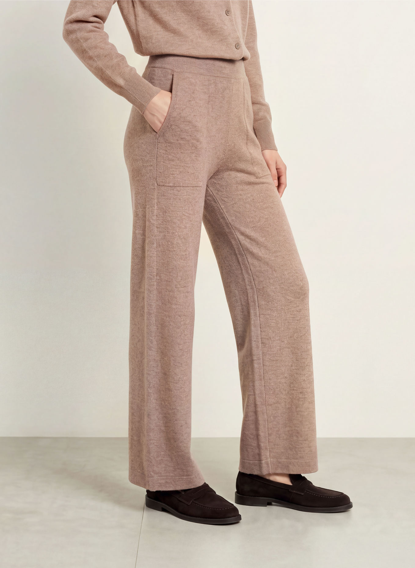 MAERZ MUENCHEN Knit Pants: TAUPE
