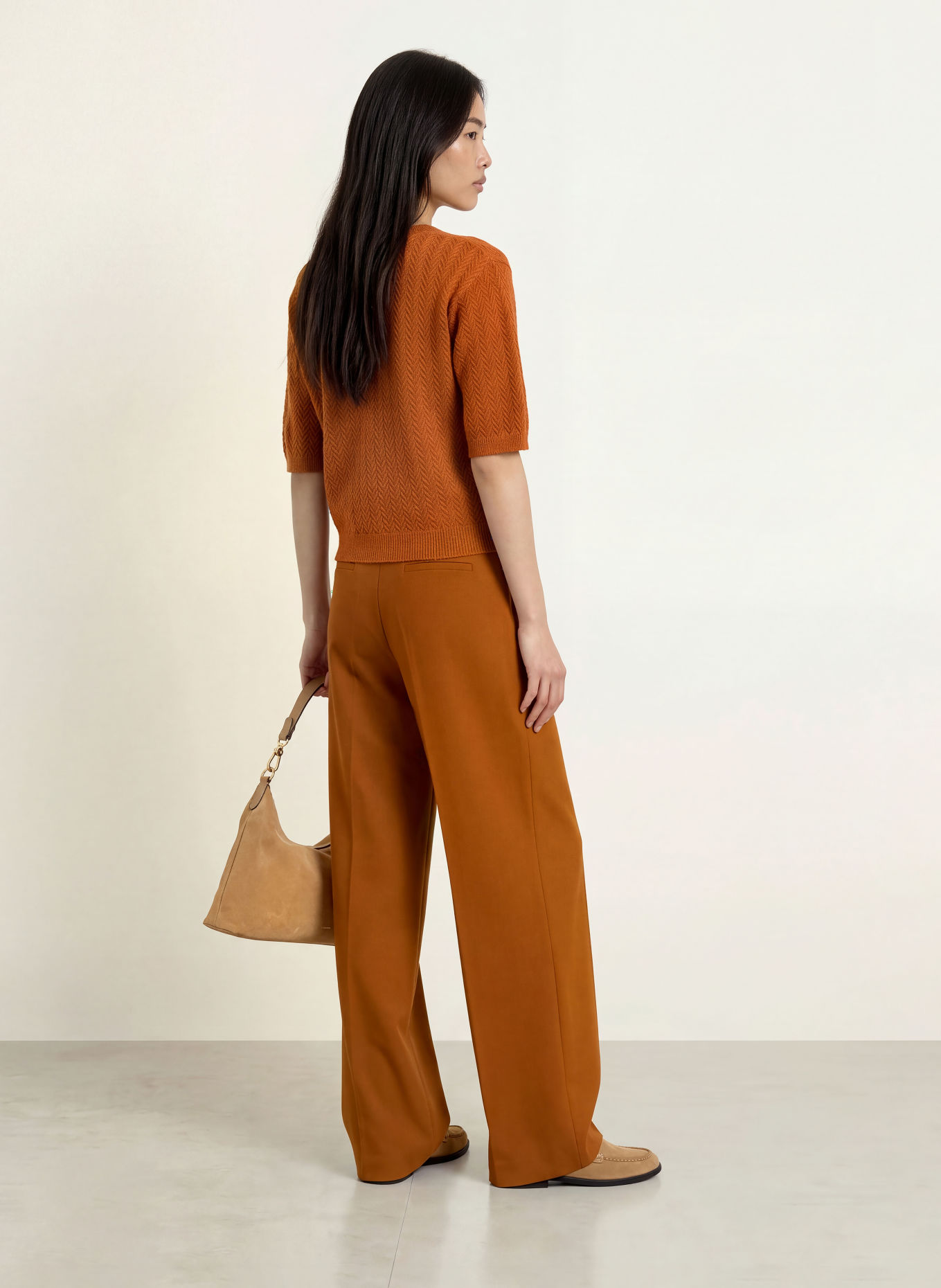 MORE & MORE Wide-leg trousers: DARK ORANGE