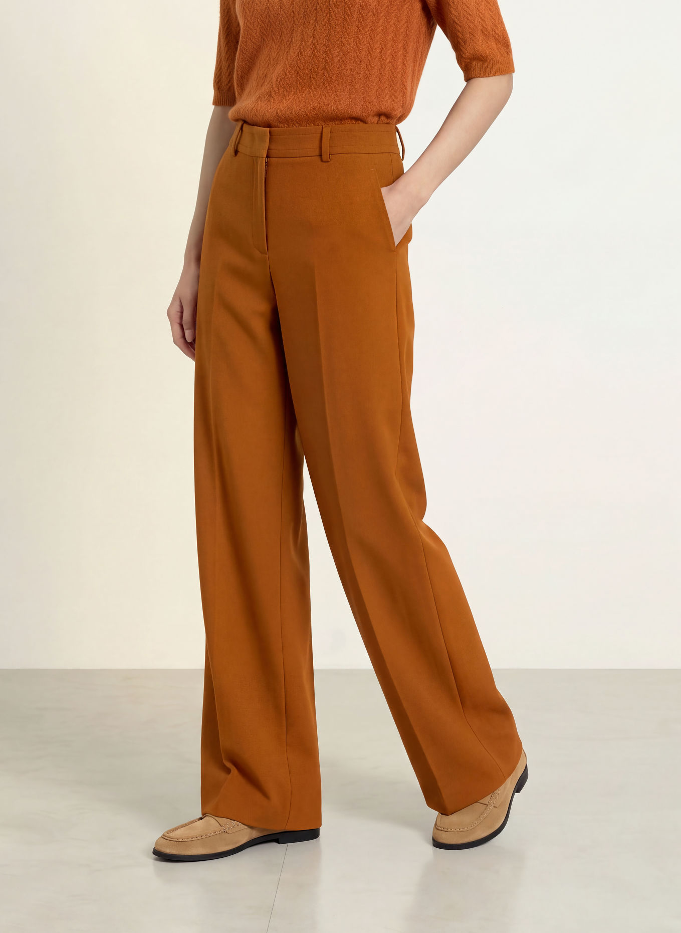 MORE & MORE Wide-leg trousers: DARK ORANGE