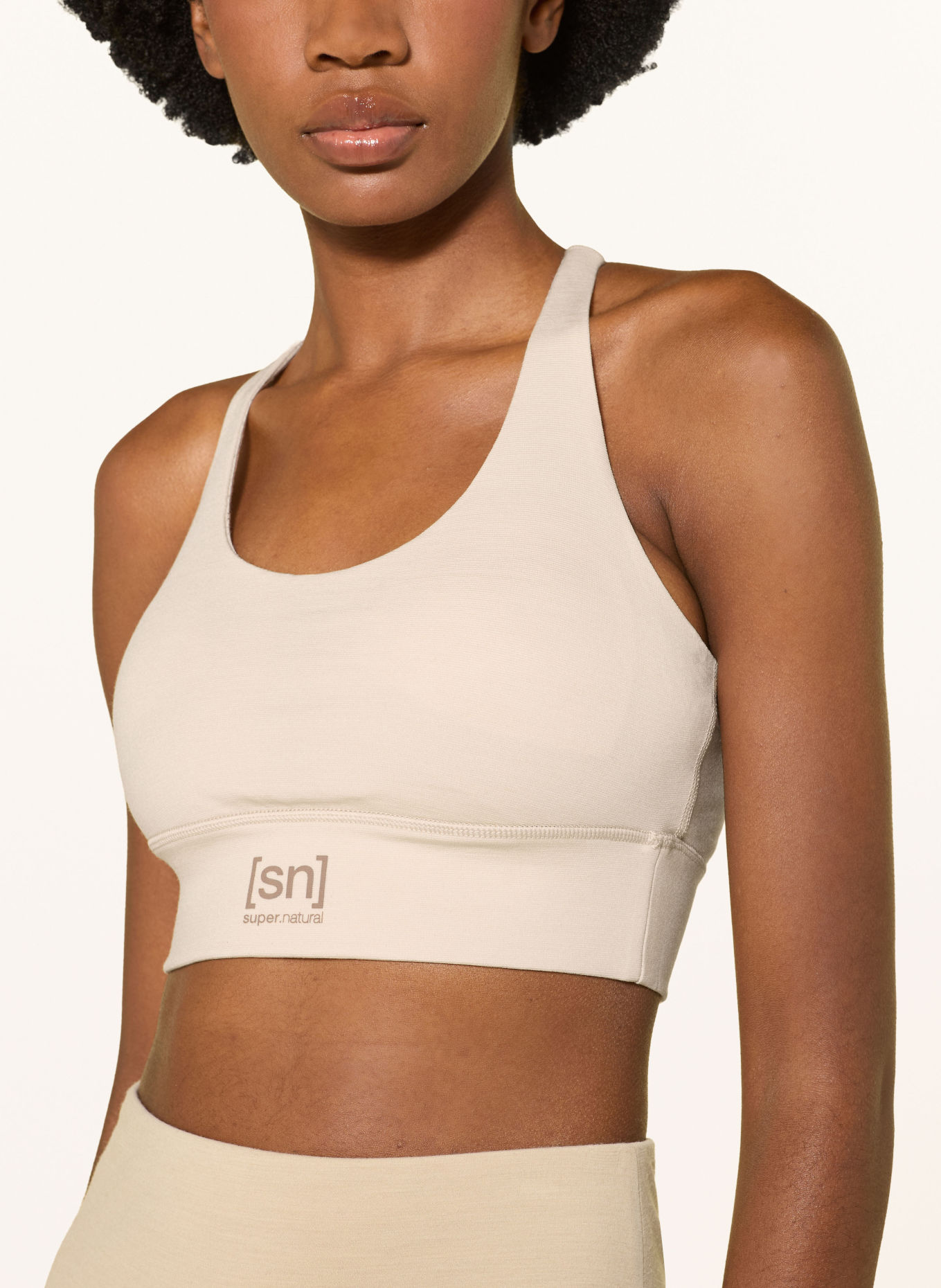super.natural Haut fonctionnel court ALL DAY SUPER en laine mérinos: BEIGE