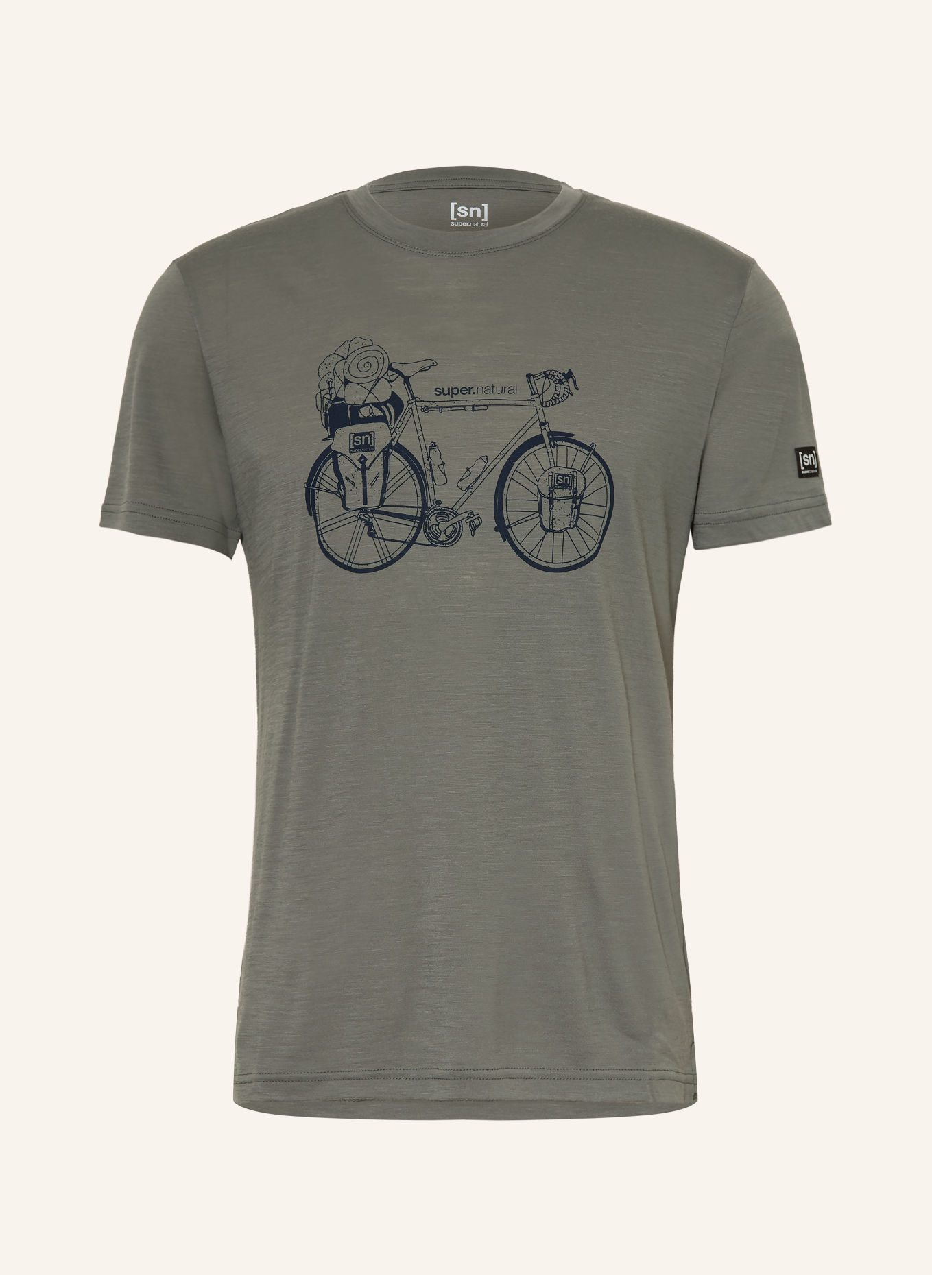super.natural Funktions-T-shirt WONDER WHEEL: GRØN / MØRKEBLÅ