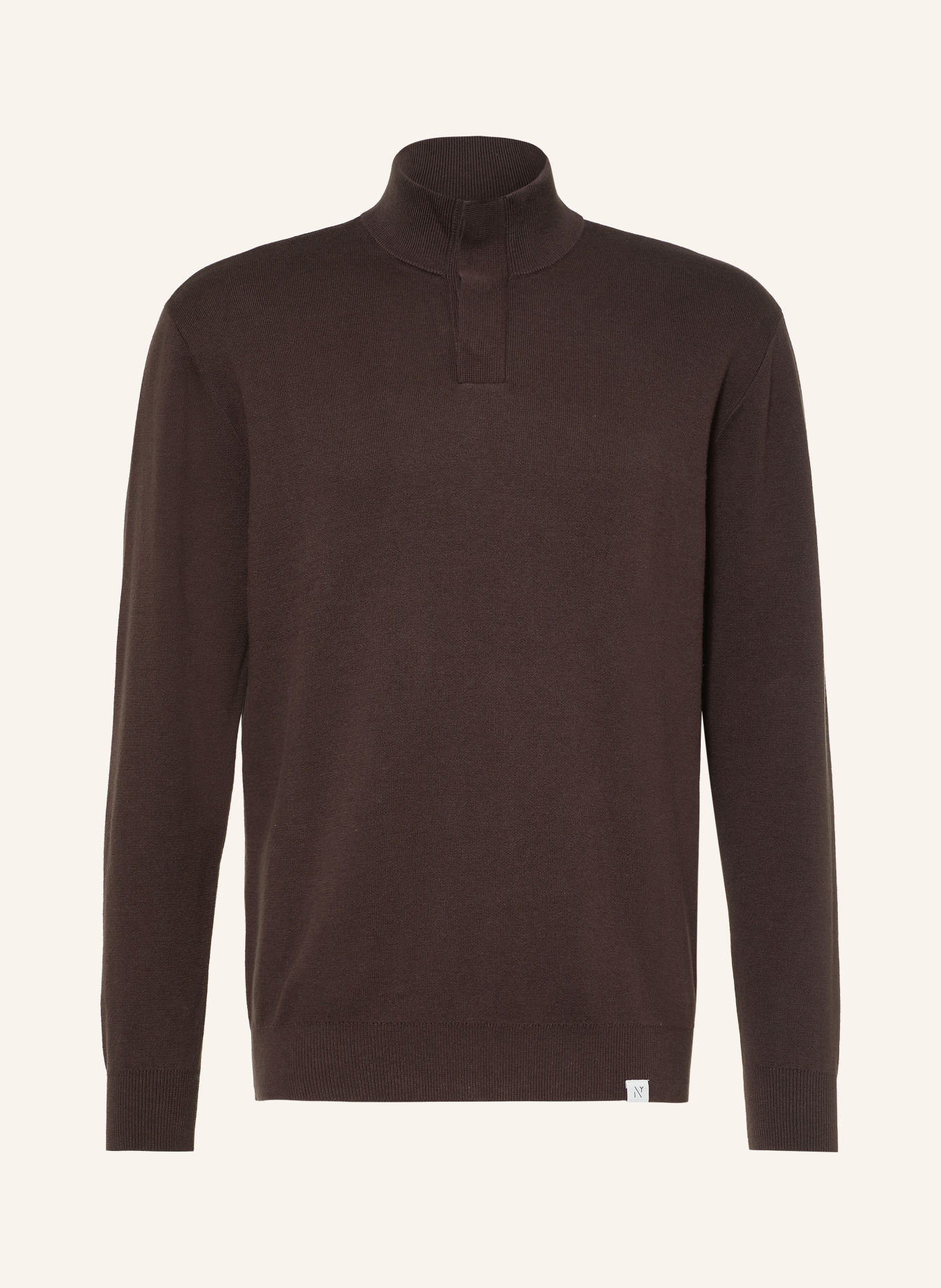 NOWADAYS Half-zip sweater: DARK BROWN