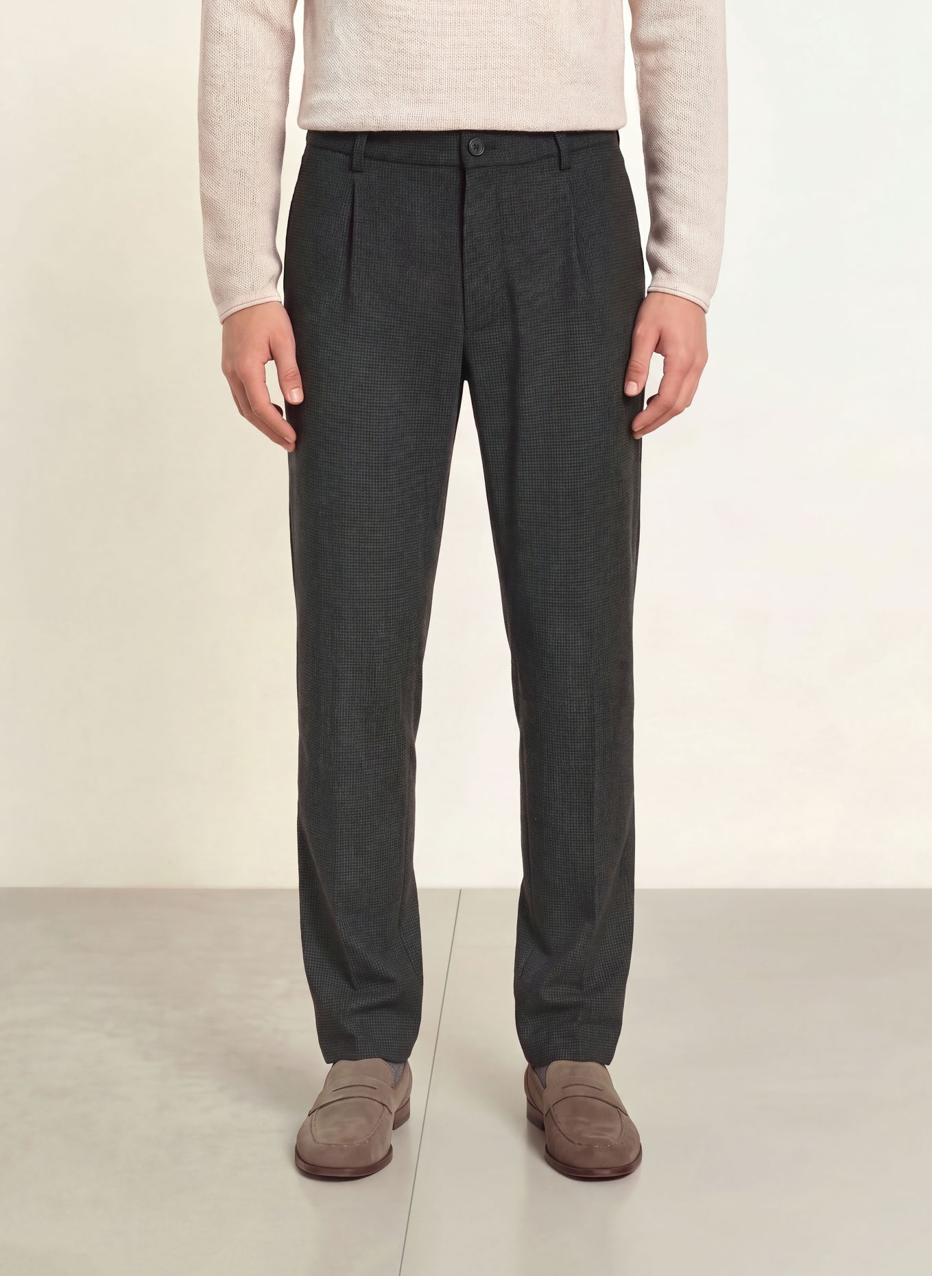 NOWADAYS Chino kalhoty Regular Fit: ČERNÁ / TMAVĚ ŠEDÁ