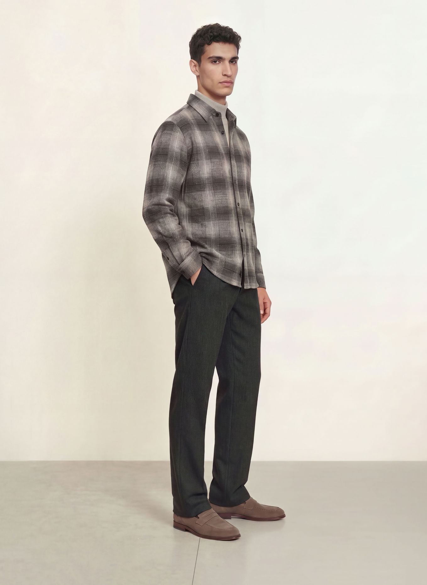 NOWADAYS Chino kalhoty Regular Fit: ČERNÁ / TMAVĚ ŠEDÁ
