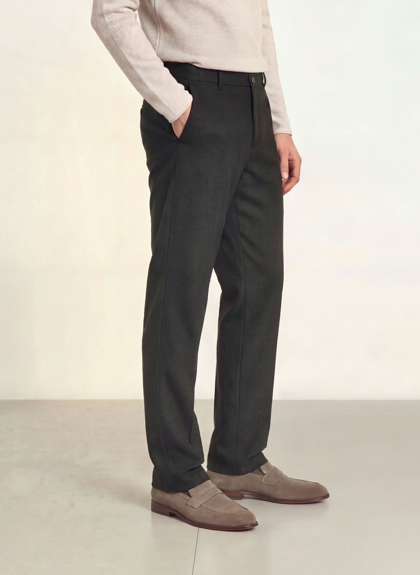 NOWADAYS Chino kalhoty Regular Fit: ČERNÁ / TMAVĚ ŠEDÁ