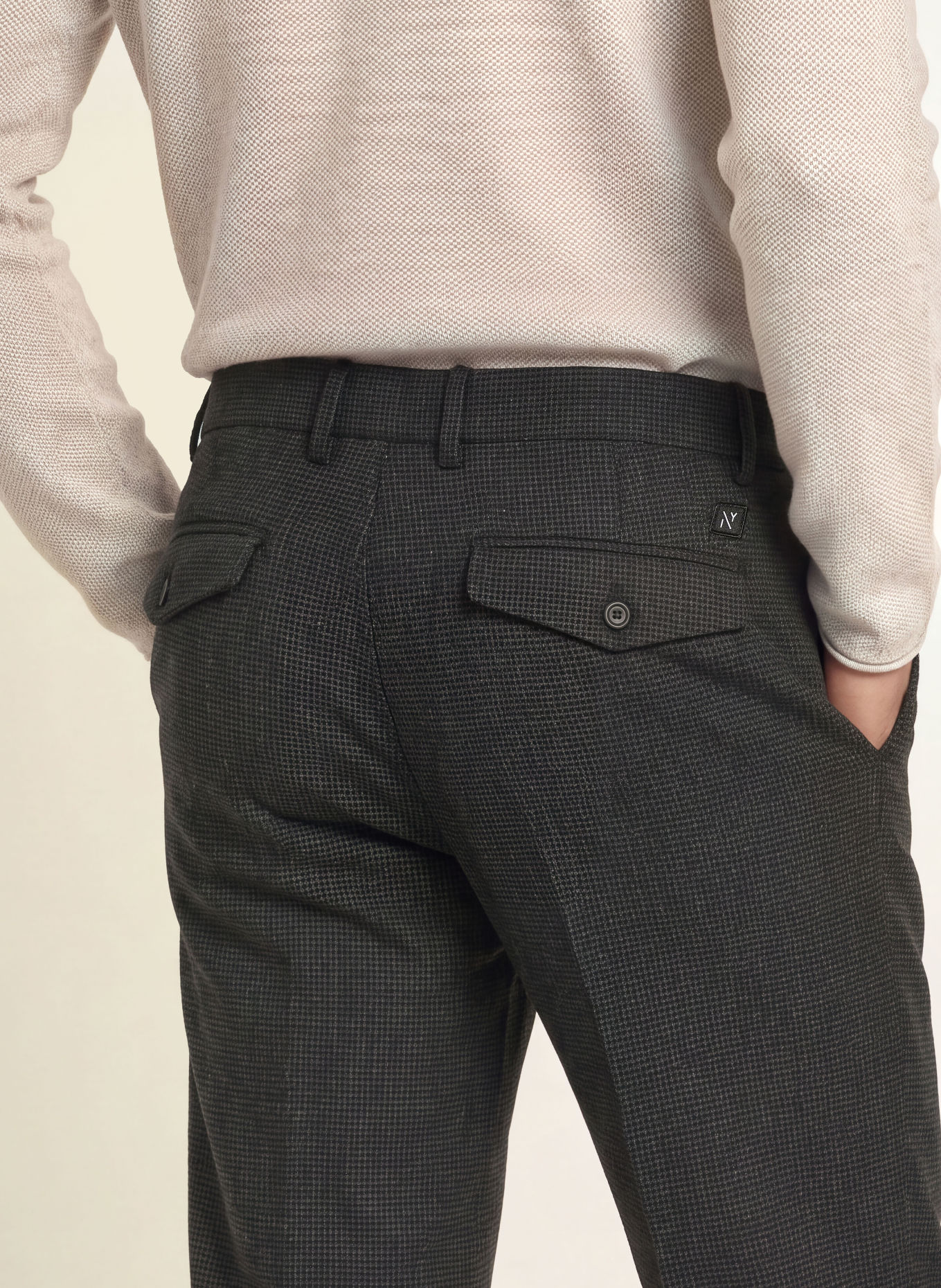 NOWADAYS Chino kalhoty Regular Fit: ČERNÁ / TMAVĚ ŠEDÁ
