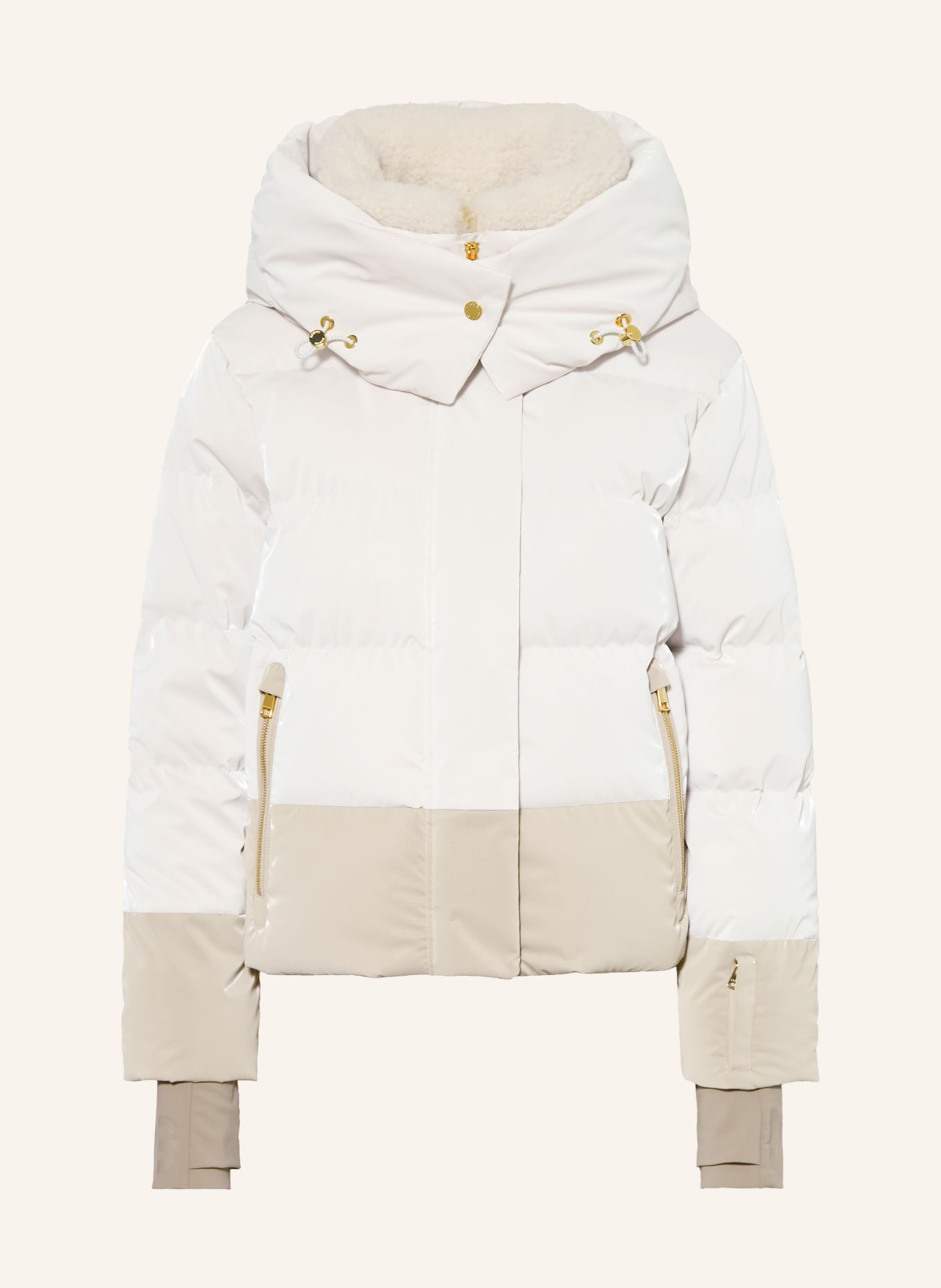 BOGNER Veste de ski en duvet NAIA-D: BLANC / OR / MARRON CLAIR