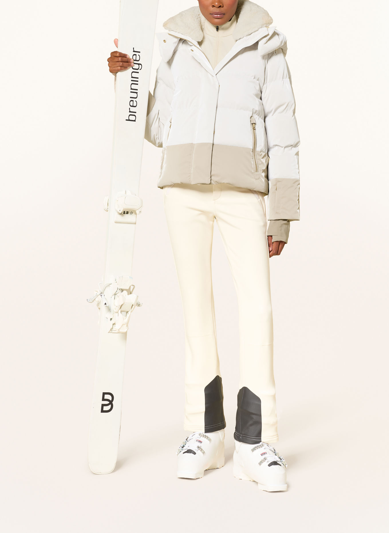 BOGNER Veste de ski en duvet NAIA-D: BLANC / OR / MARRON CLAIR
