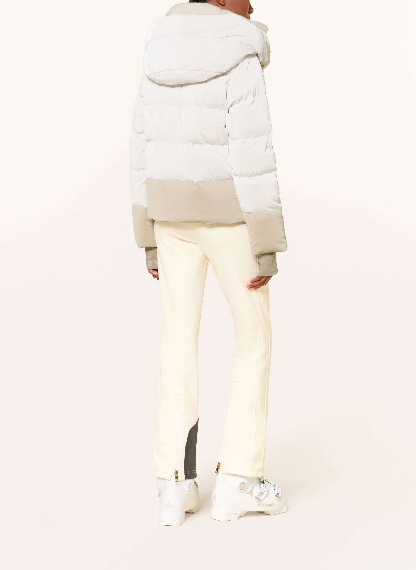 BOGNER Veste de ski en duvet NAIA-D: BLANC / OR / MARRON CLAIR