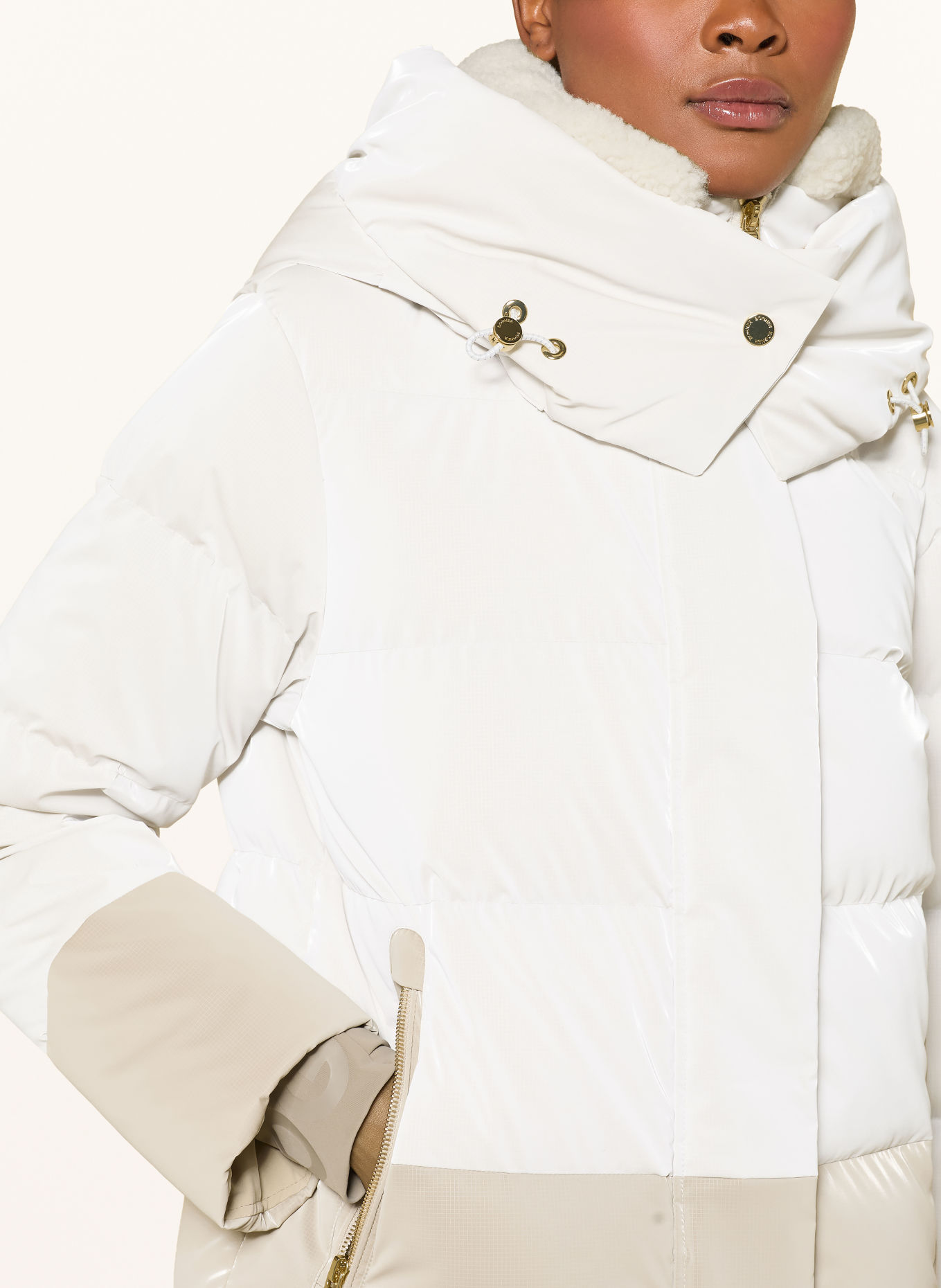 BOGNER Veste de ski en duvet NAIA-D: BLANC / OR / MARRON CLAIR