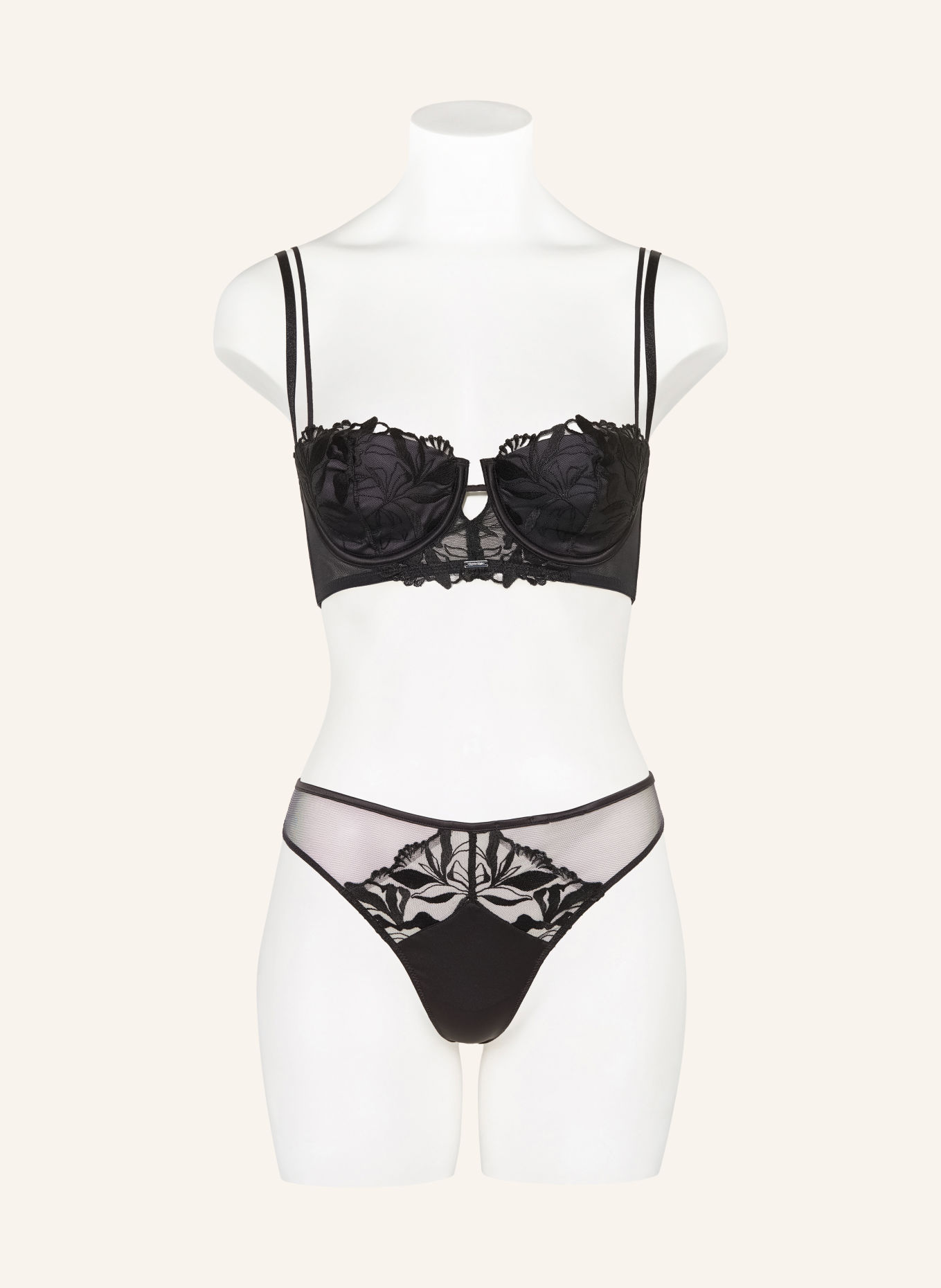 Calvin Klein Balconette bra CK BLACK FLORAL LACE: BLACK