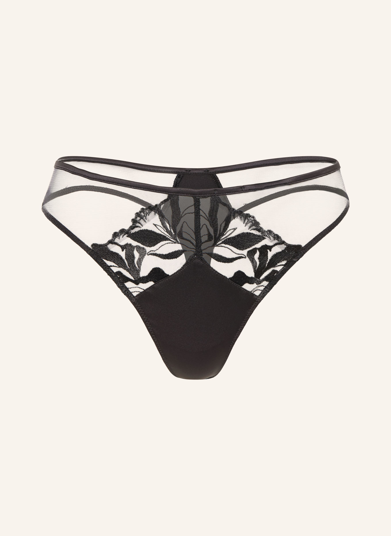 Calvin Klein String CK BLACK FLORAL LACE: SCHWARZ