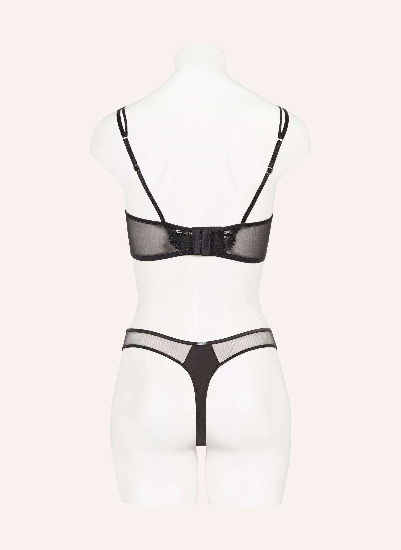 Calvin Klein String CK BLACK FLORAL LACE: SCHWARZ