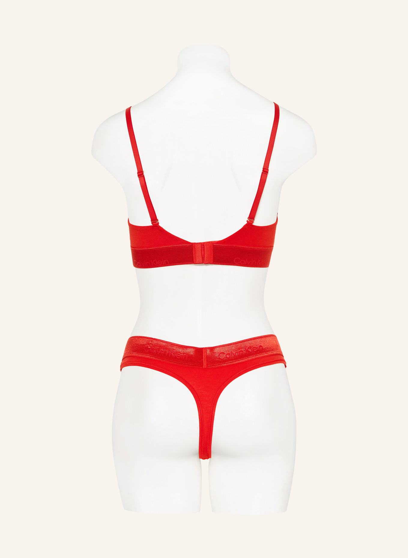 Calvin Klein Triangle bra ICON COTTON MODAL METALLIC: RED