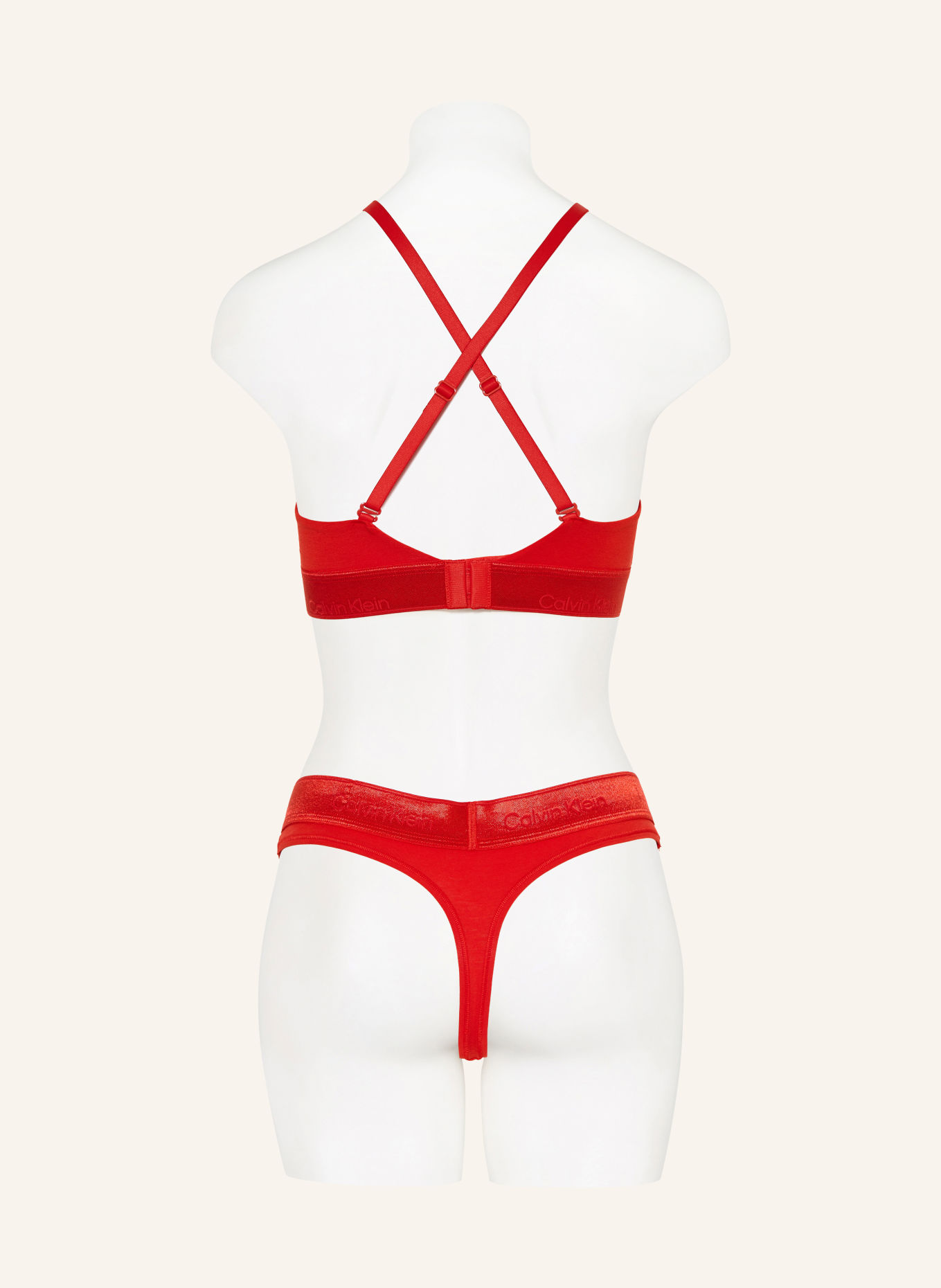 Calvin Klein Triangle bra ICON COTTON MODAL METALLIC: RED