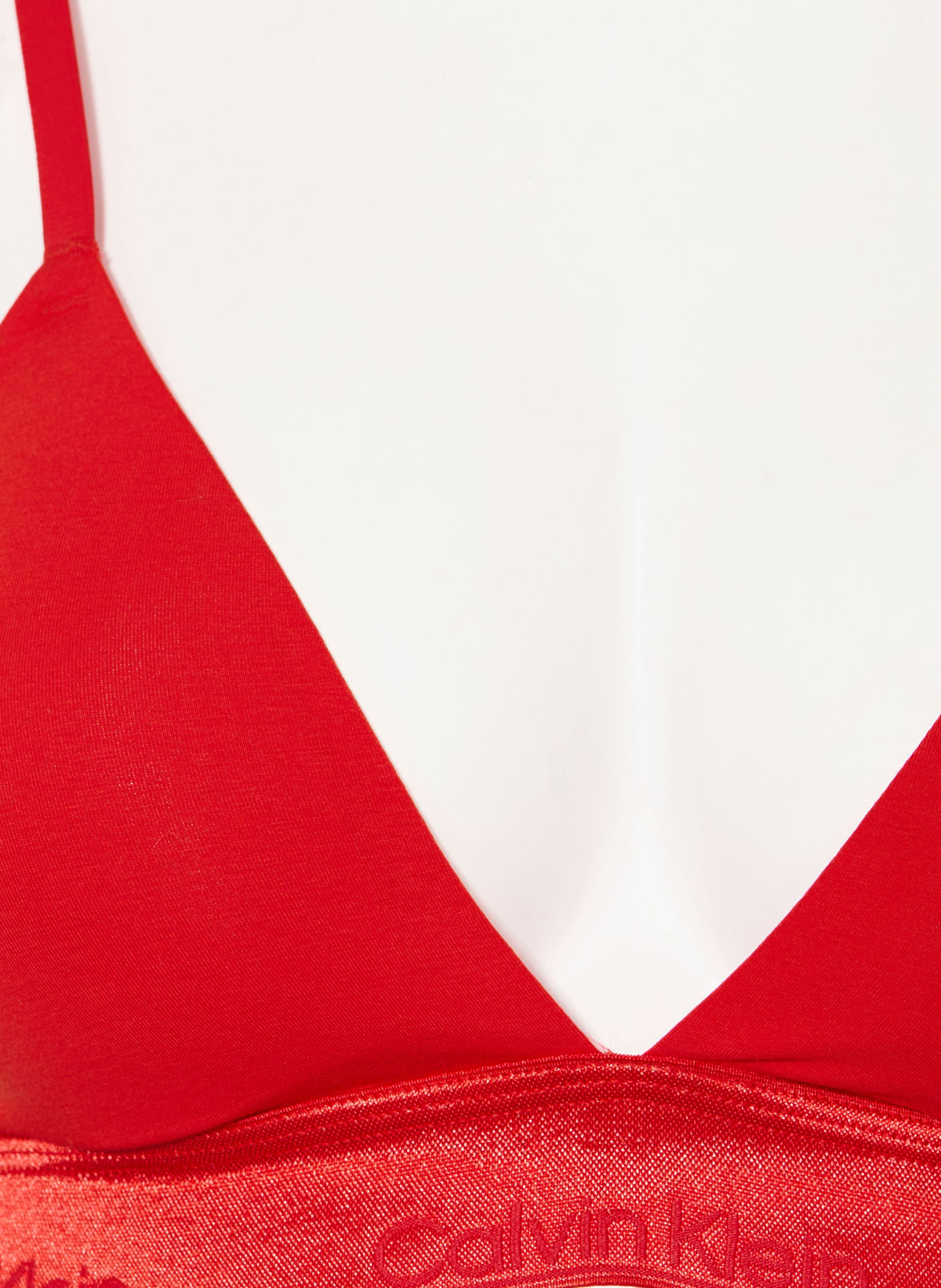 Calvin Klein Triangle bra ICON COTTON MODAL METALLIC: RED